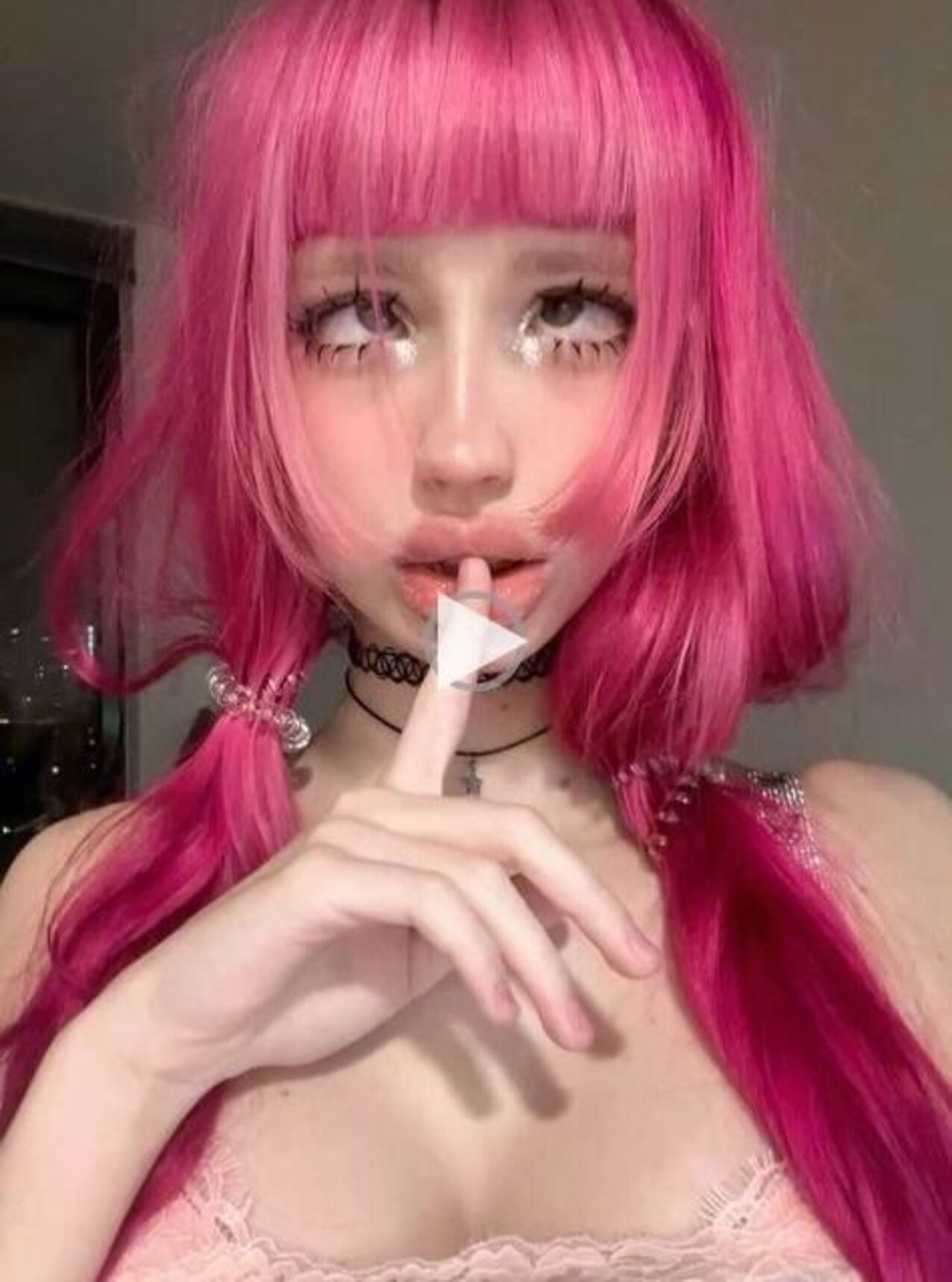 ahegao hot face pink hair