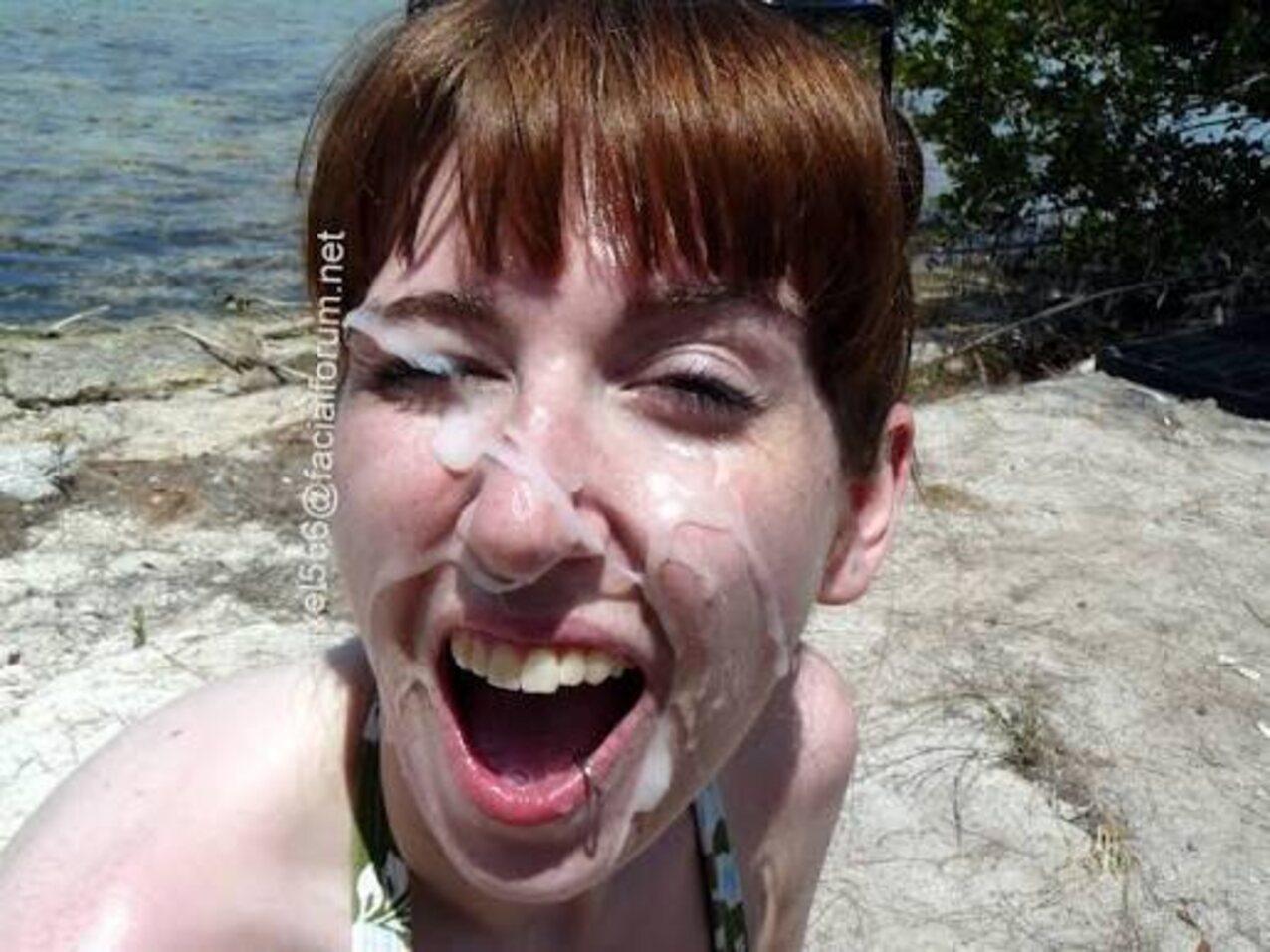 redhead facial amateur