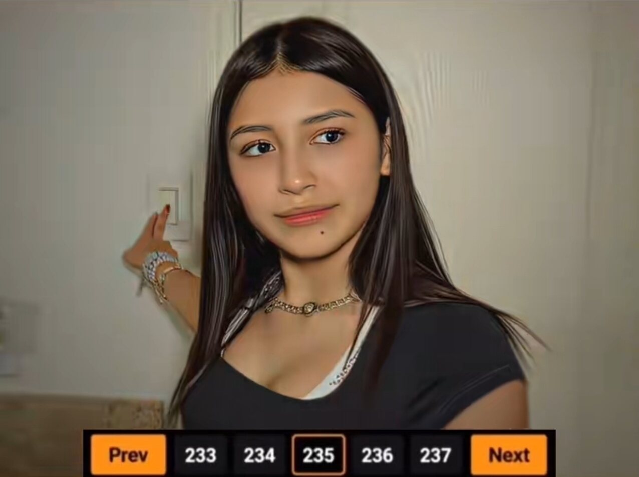 beautiful model straight