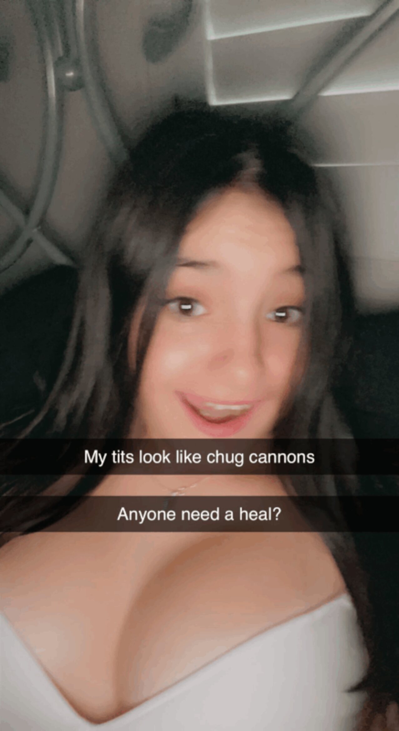 big tits smile long hair