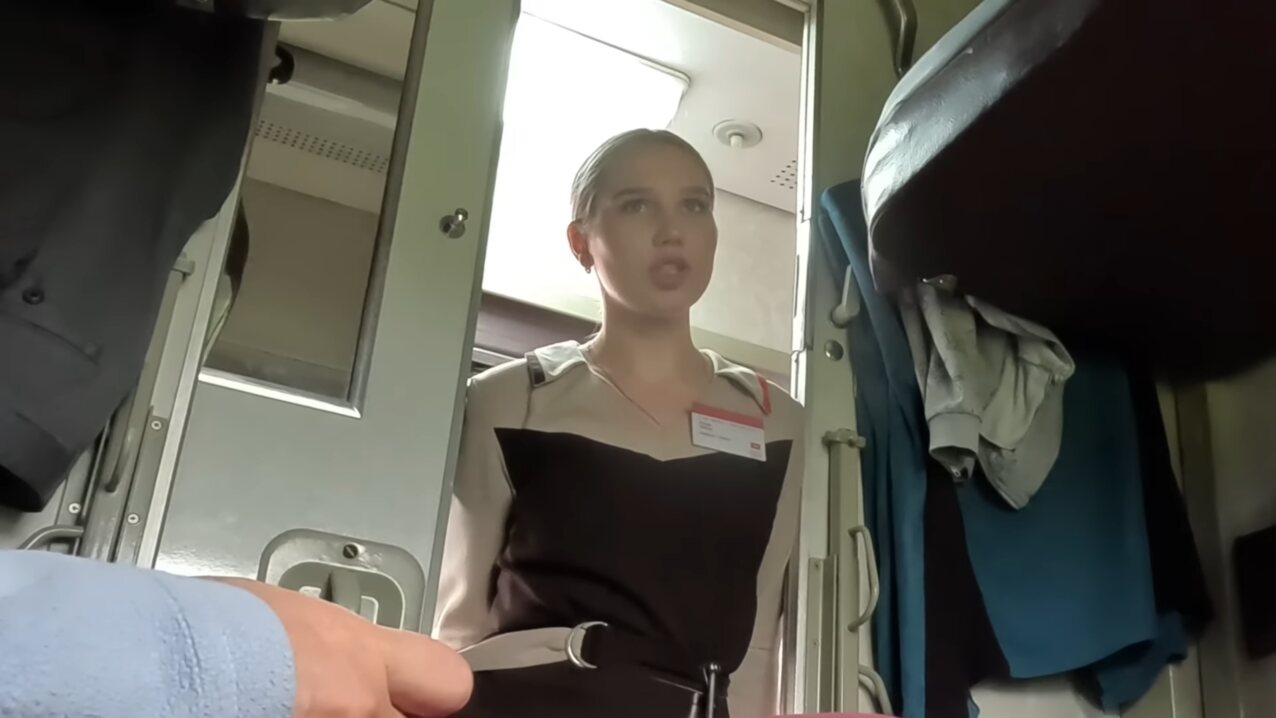 train public brunette