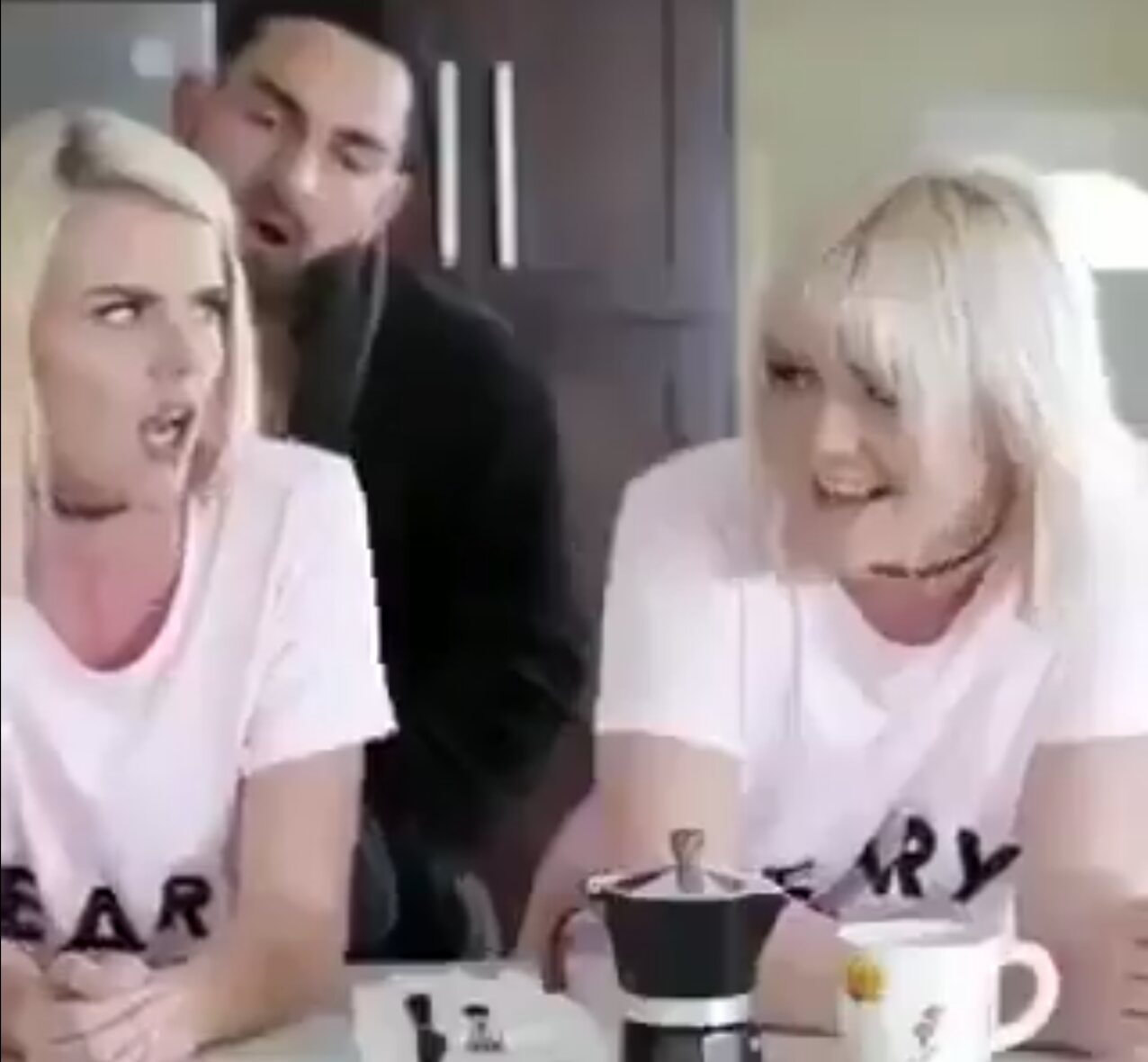 blondes straight two girls one guy