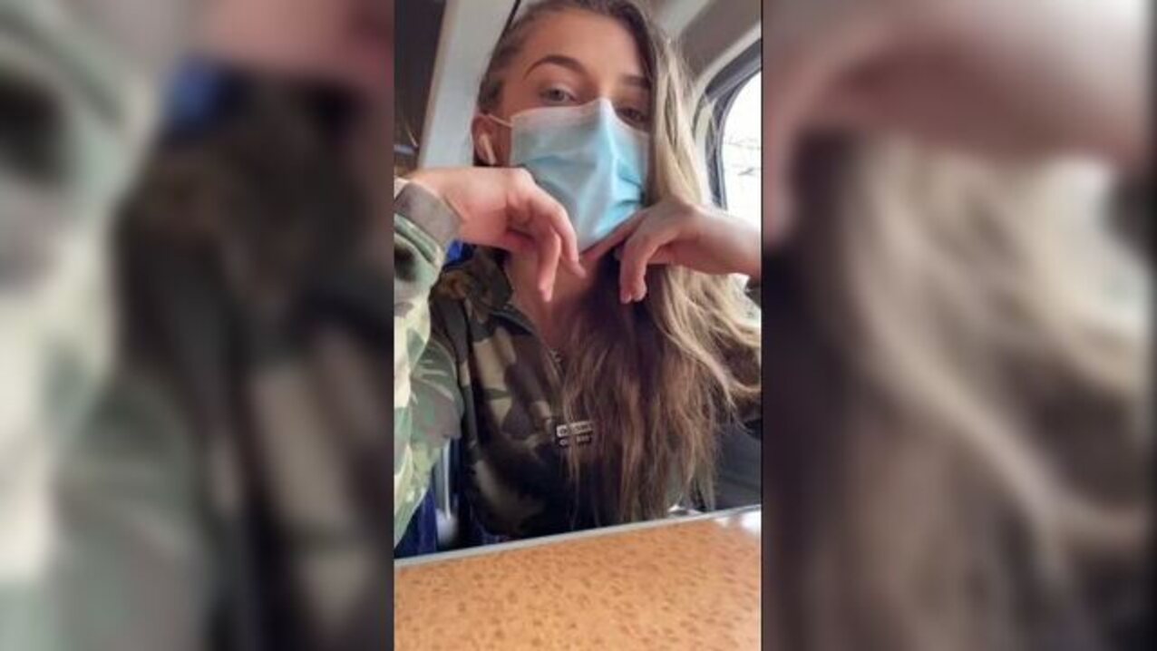 train masturbate brunette