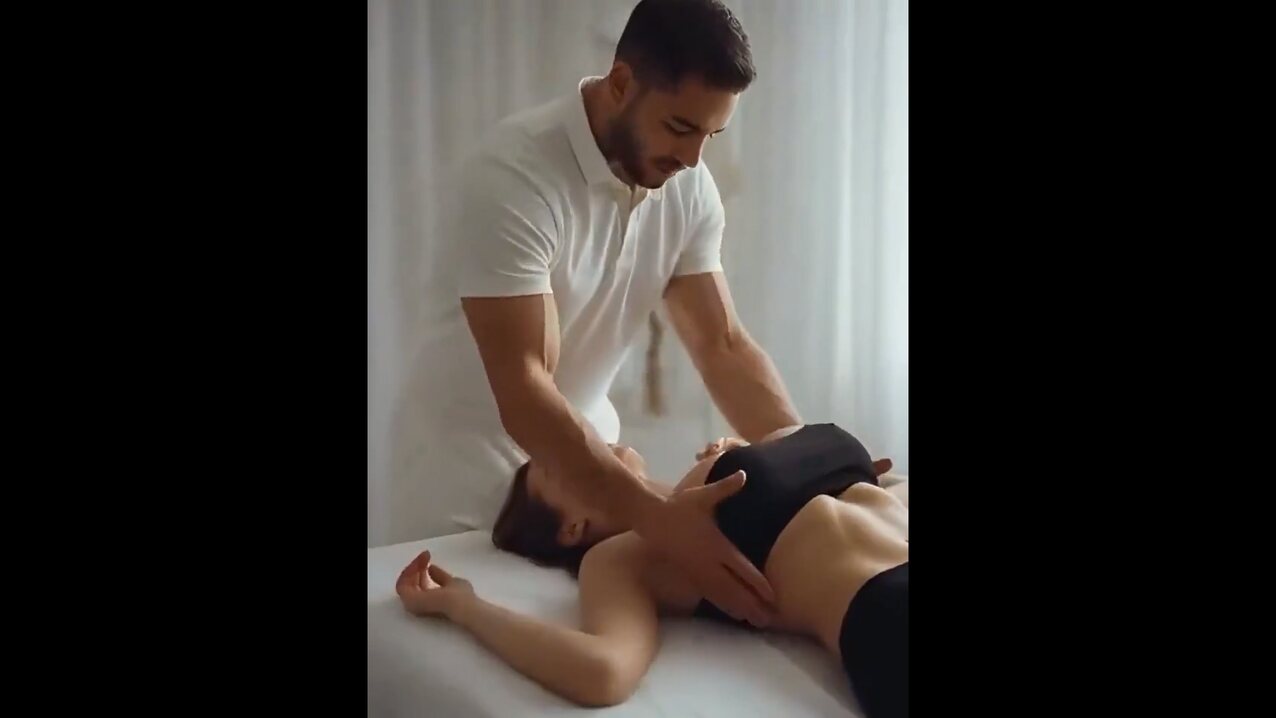 massage big boobs blonde