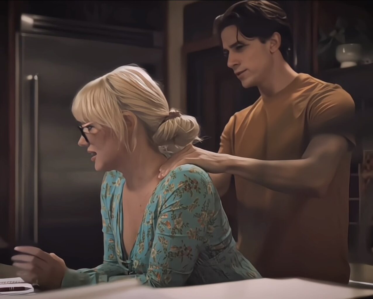 stepmom blonde kitchen
