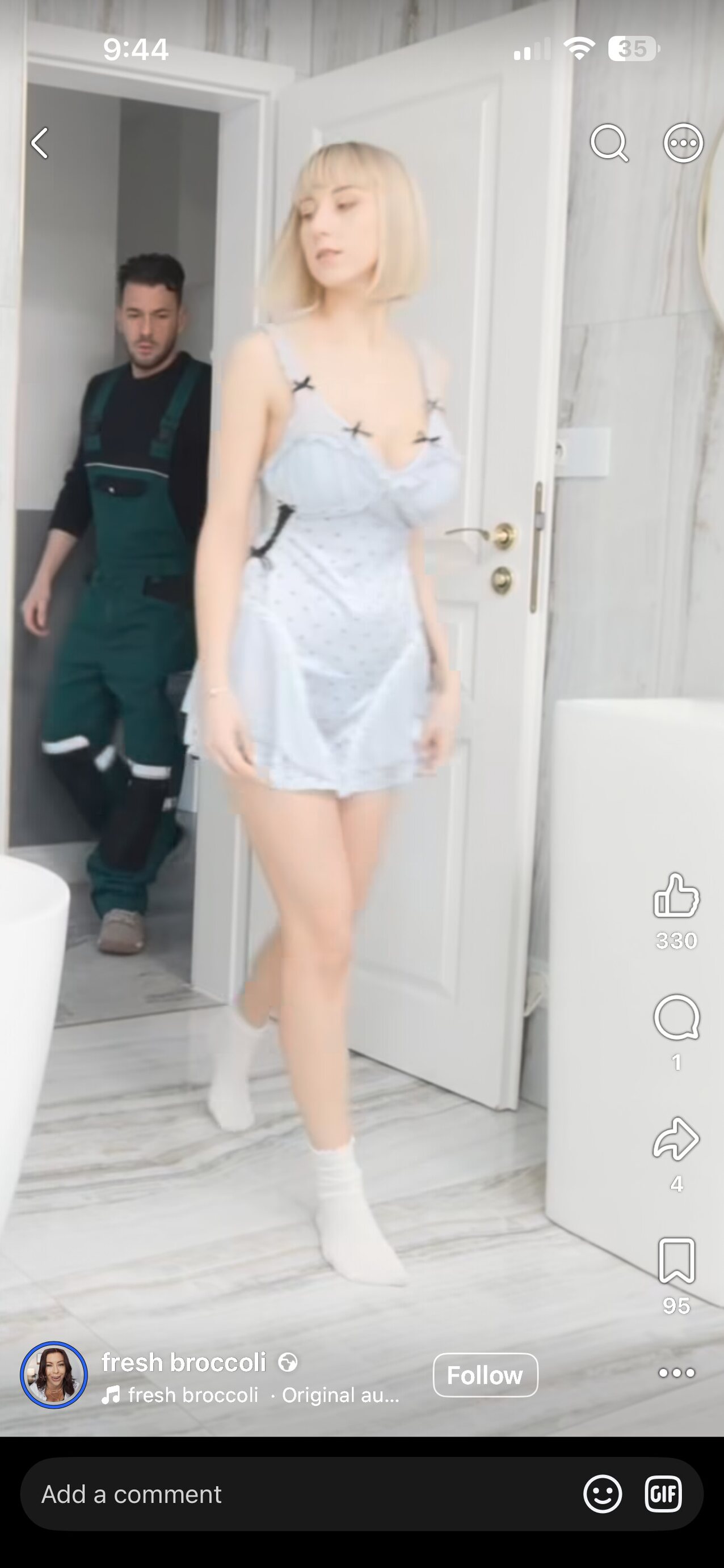 short hair busty boobs