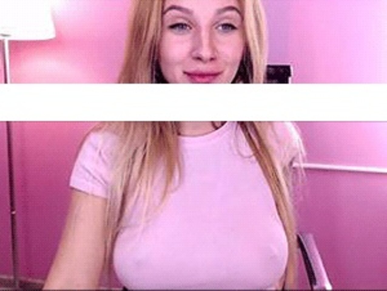 busty pink blonde
