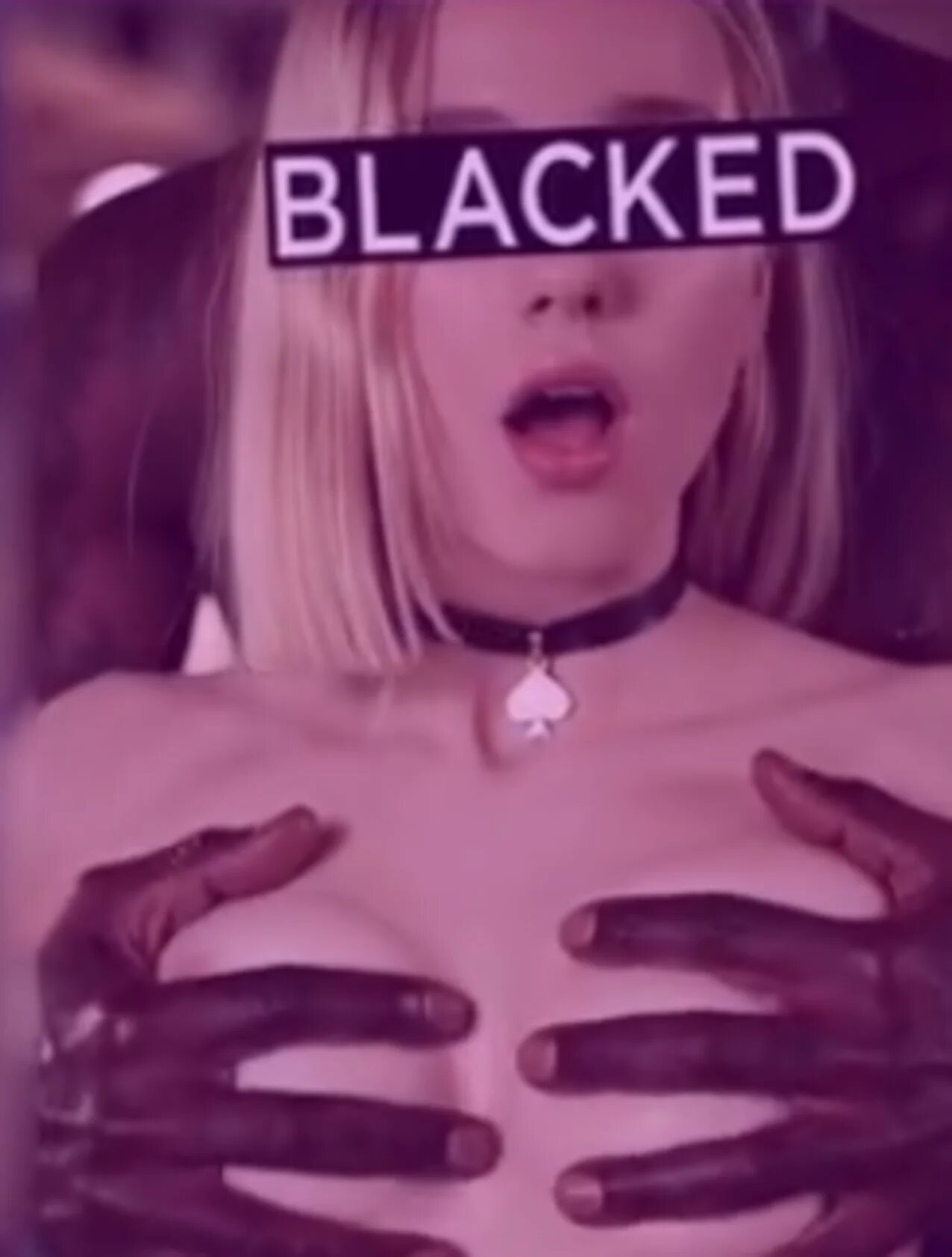 blonde choker blacked