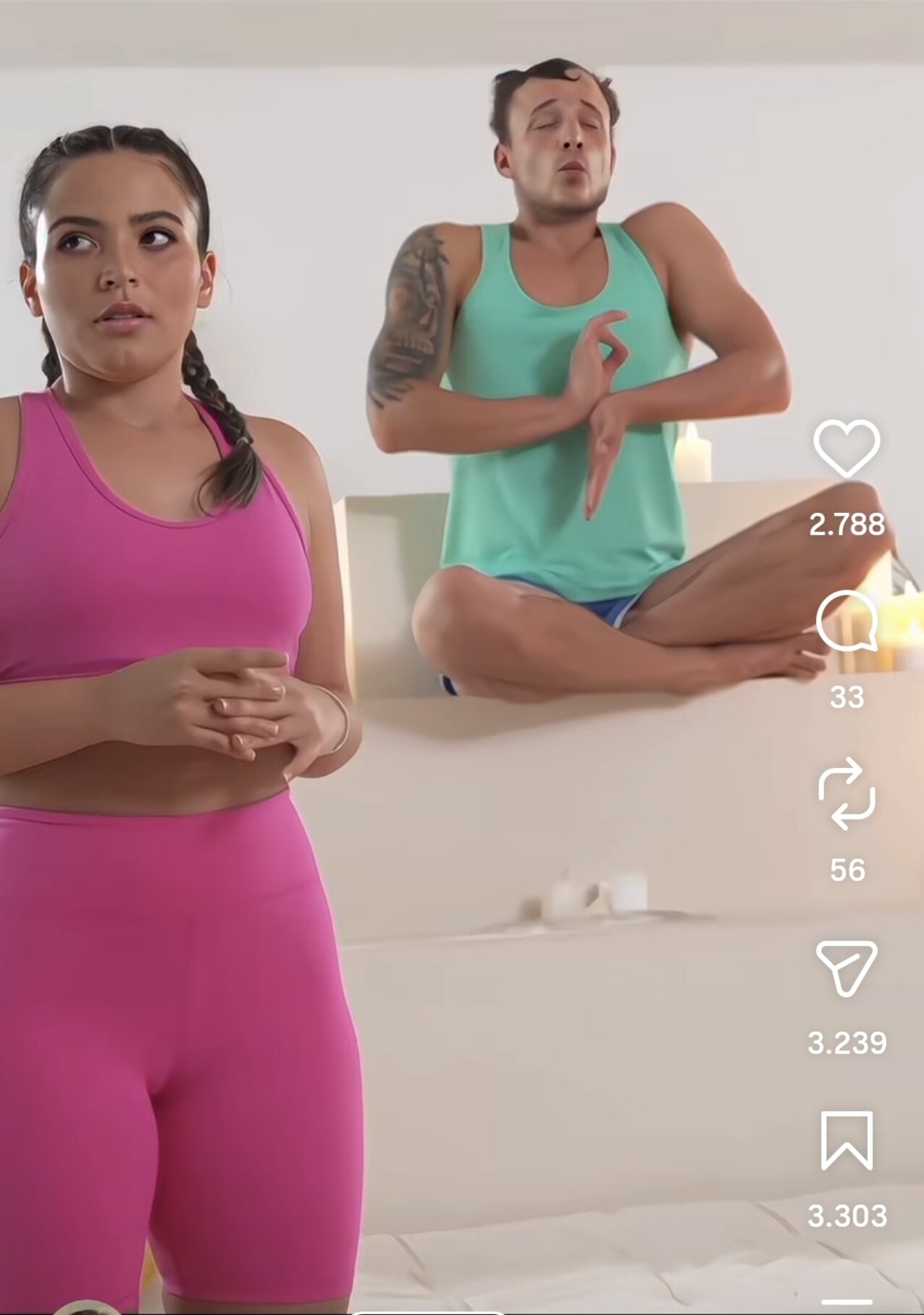 brunette yoga blowjob