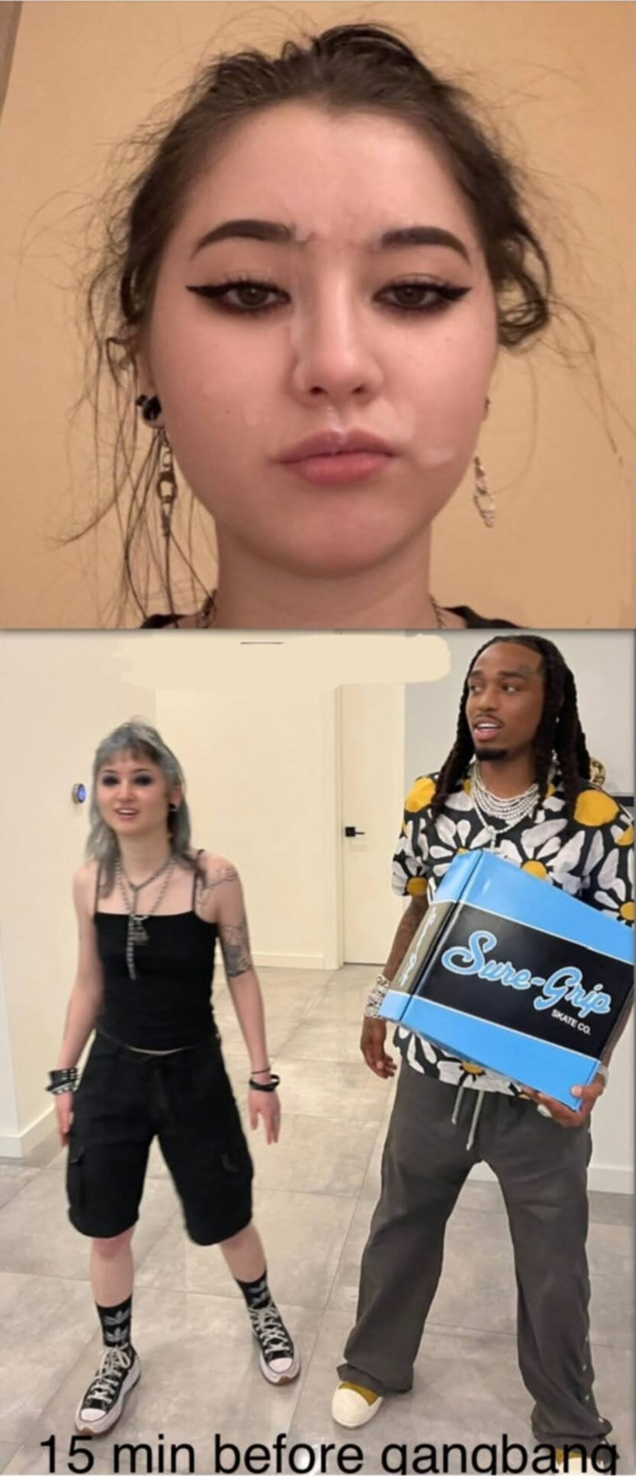 interracial blue hair gangbang