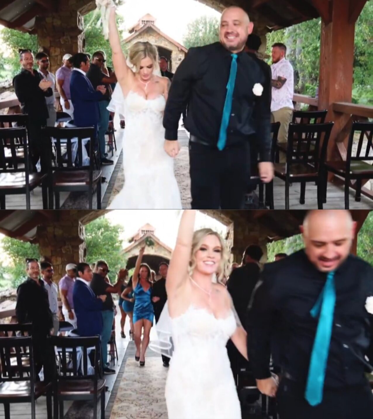 wedding dress bald