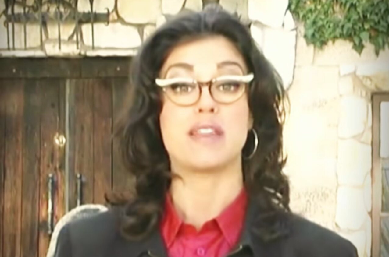 glasses skirt brunette