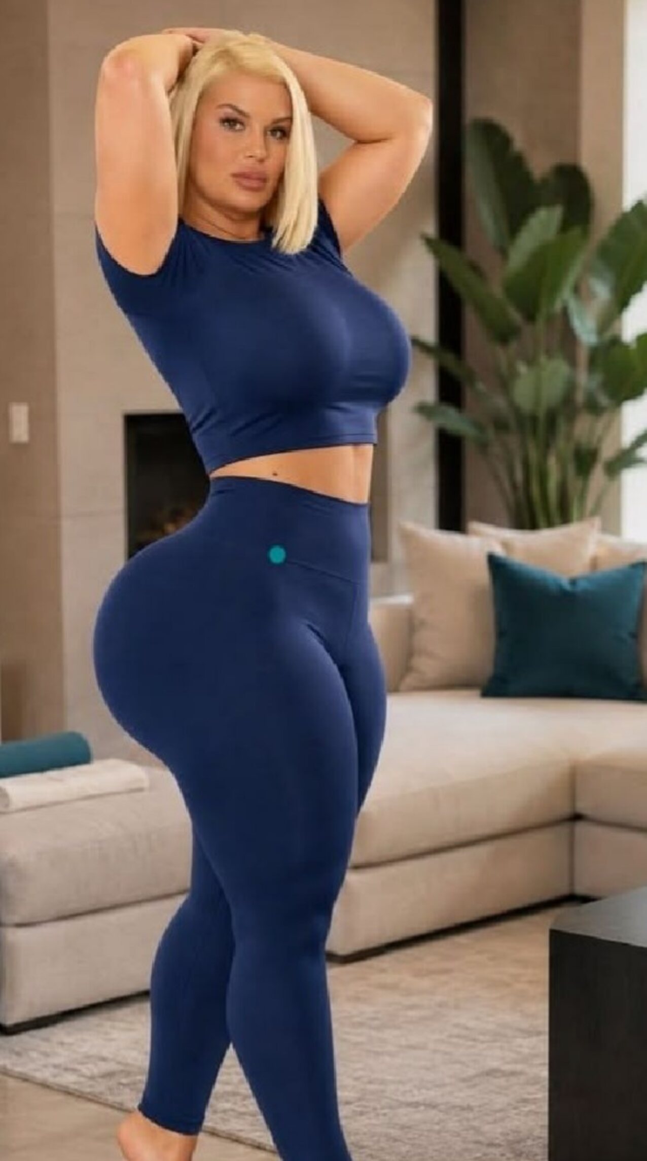 bbw blonde spandex
