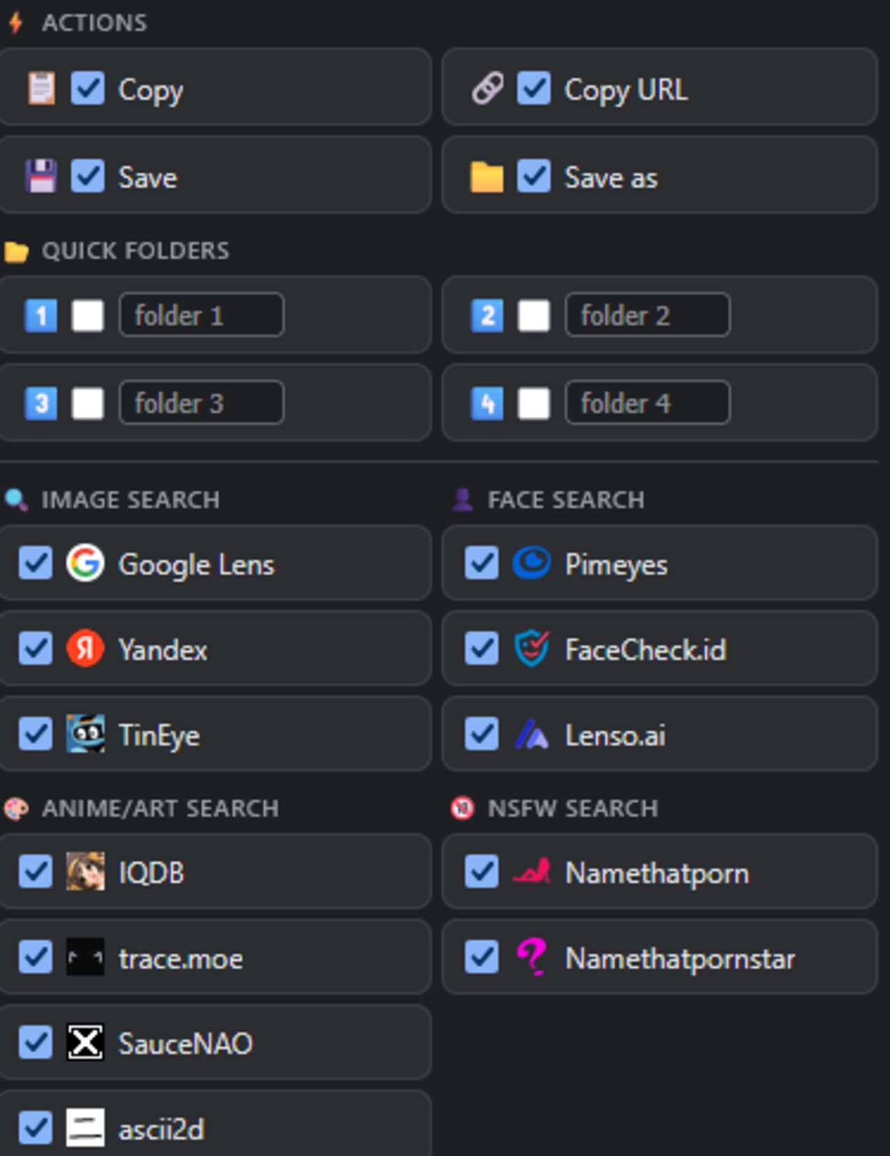 tools search extension
