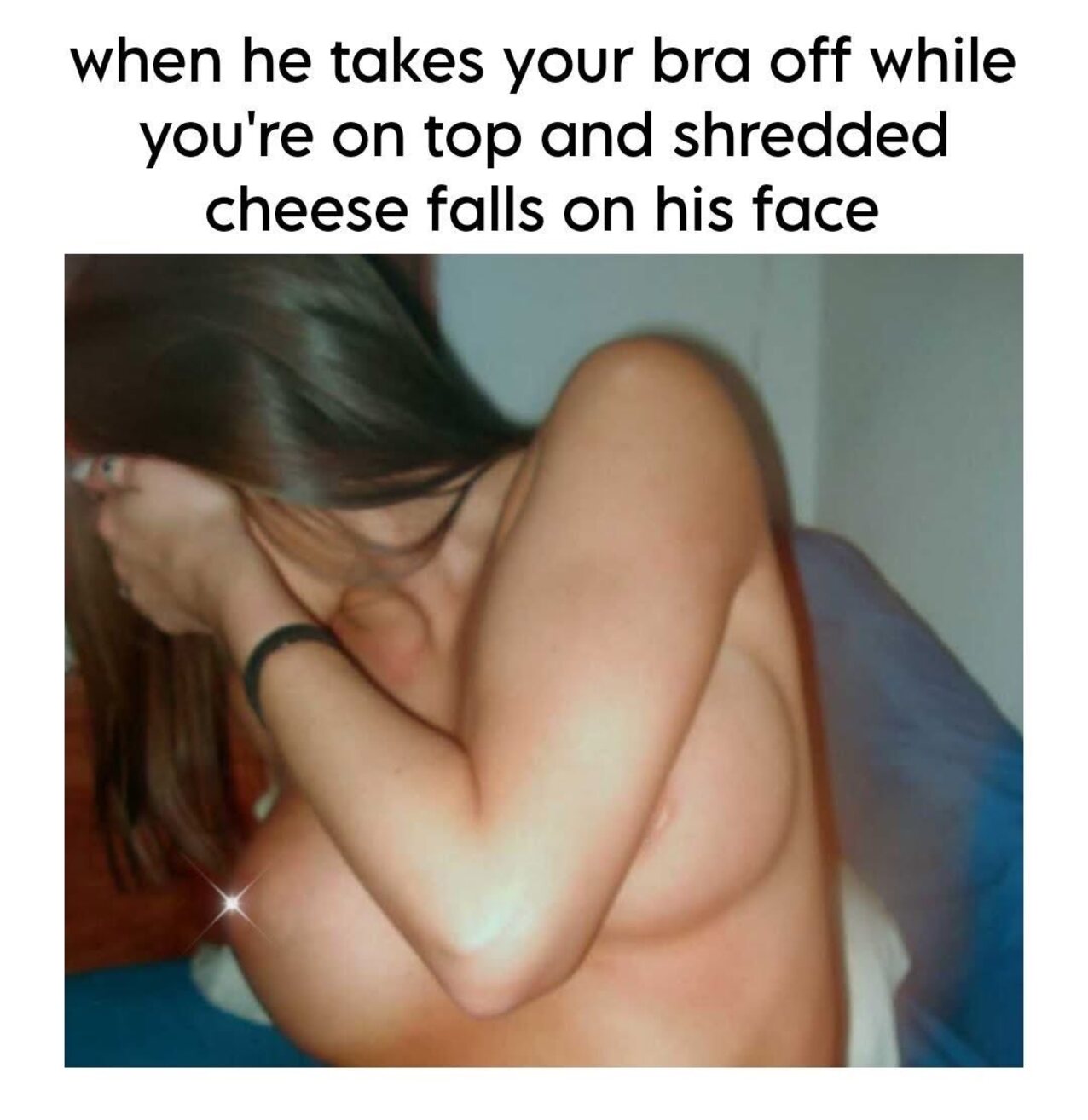 meme boobs hiding