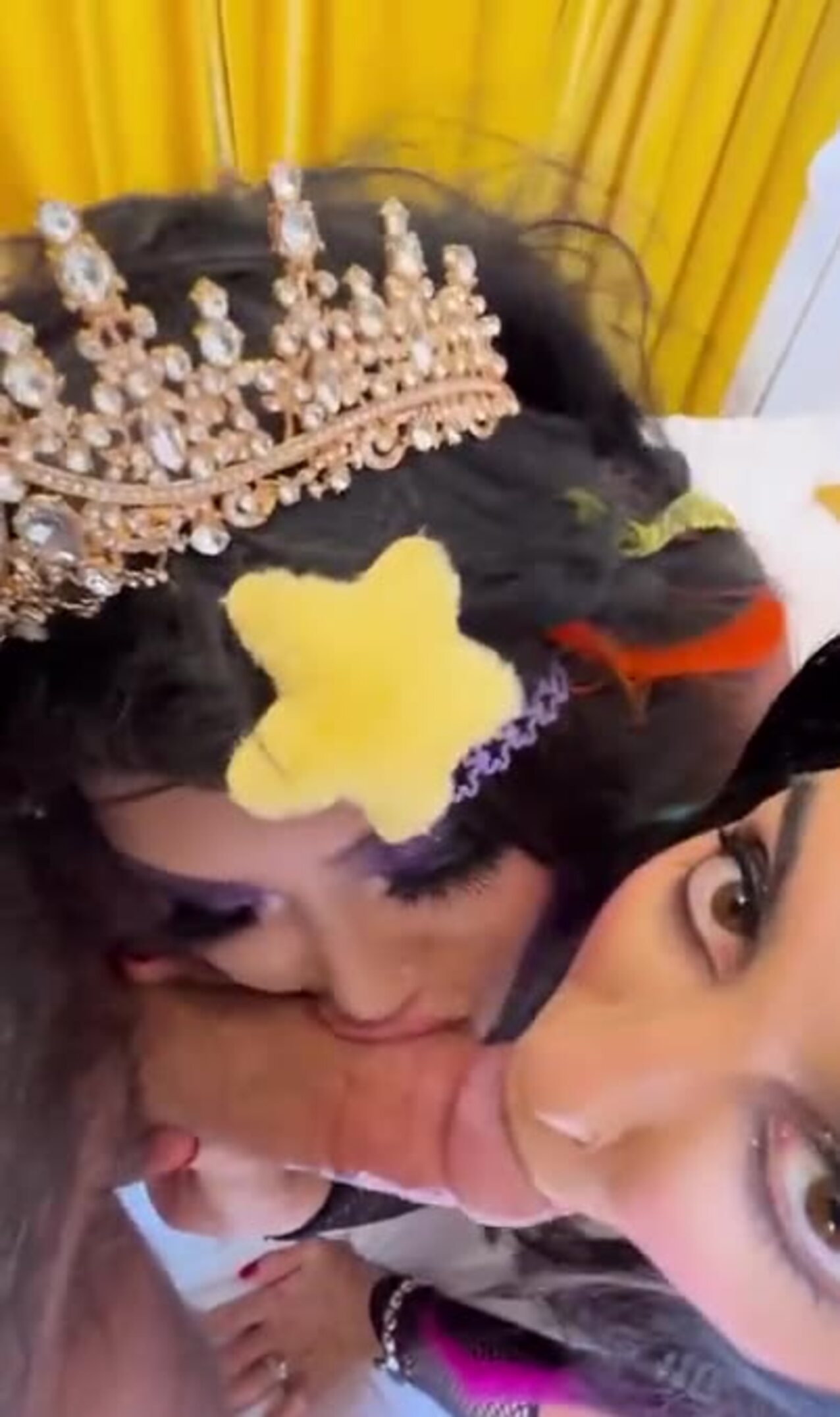 threesome costumes blowjob