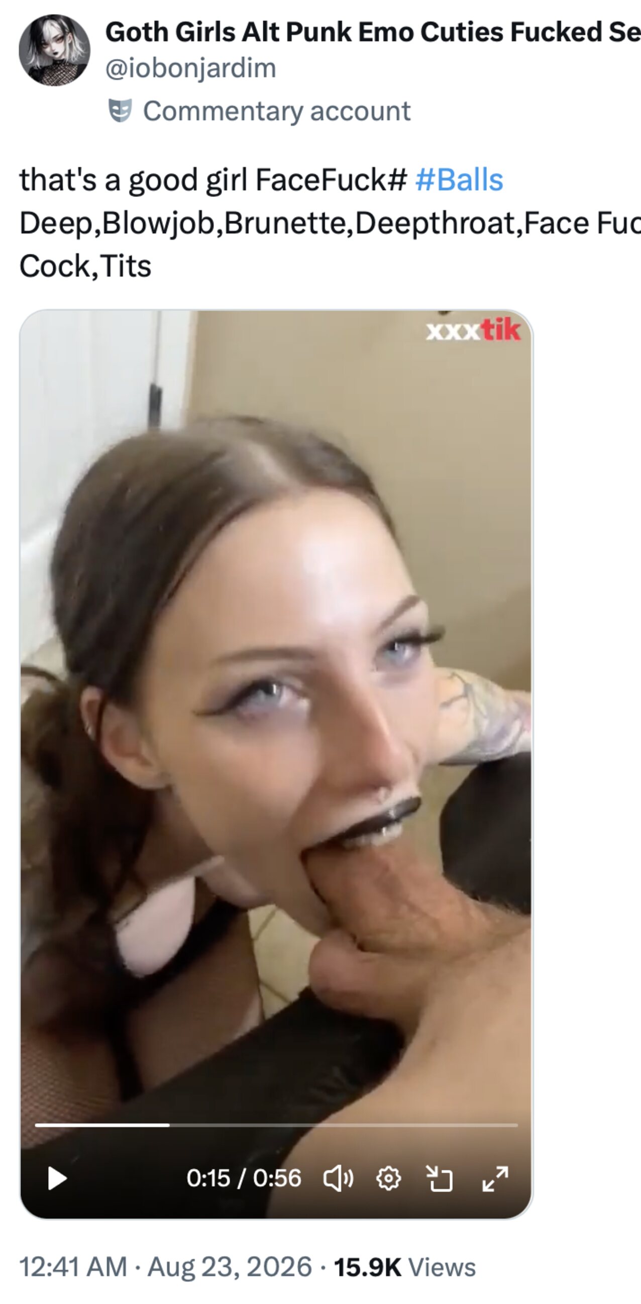 amateur goth blowjob