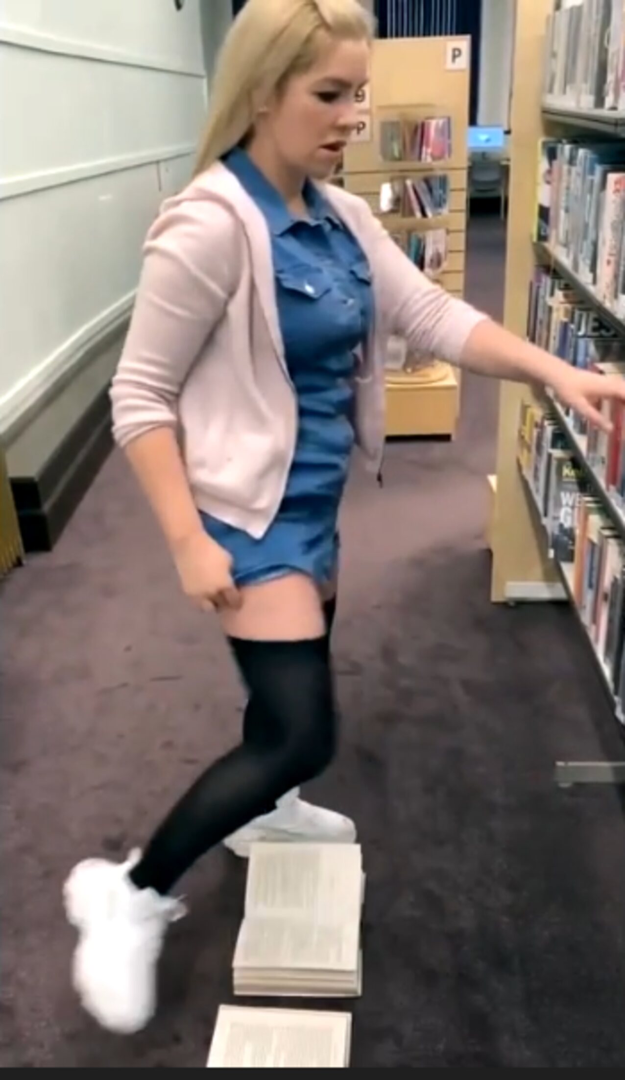 amateur blonde library