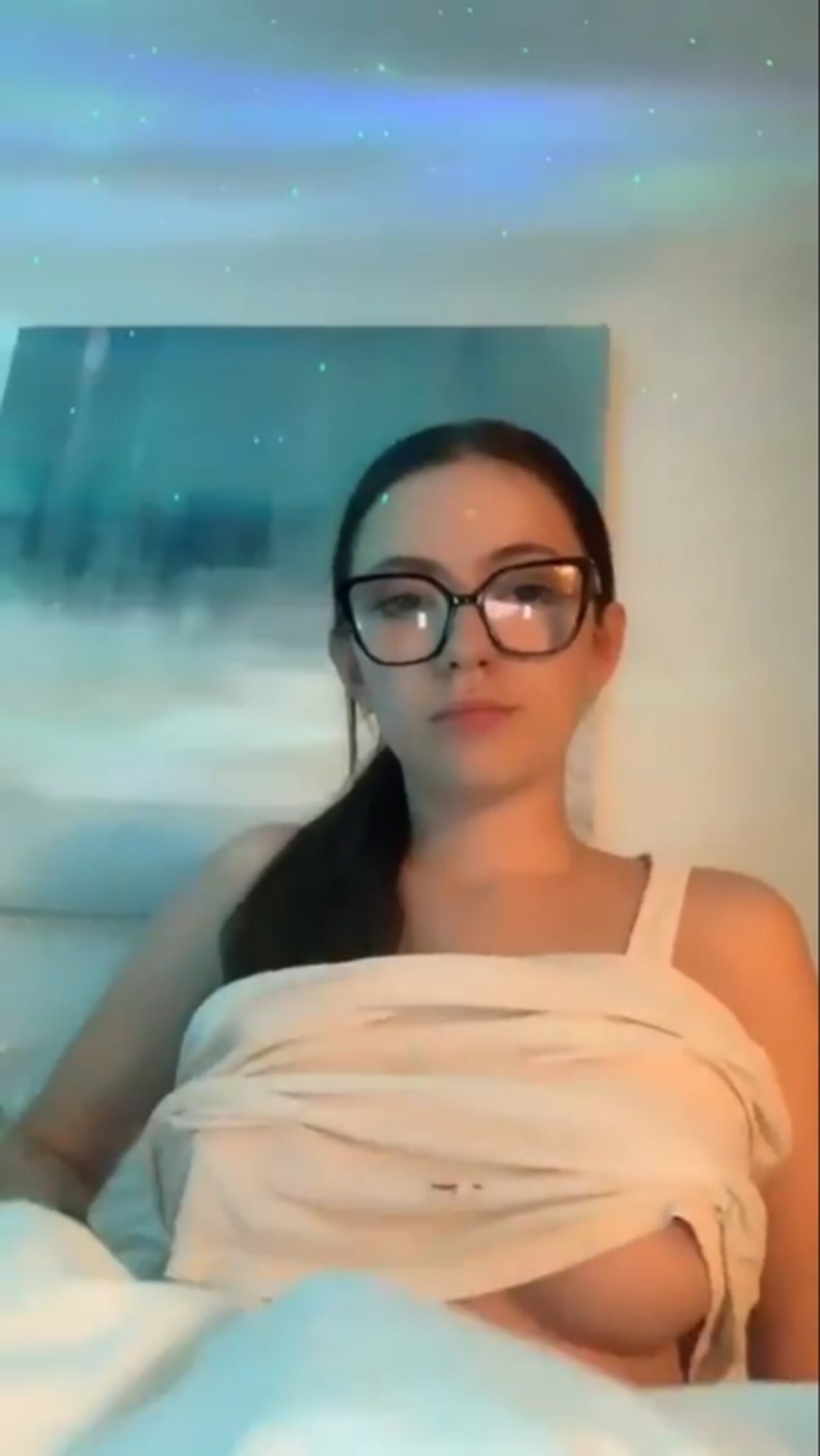 amateur dark hair glasses