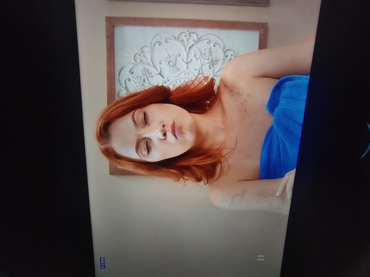 redhead tall towel