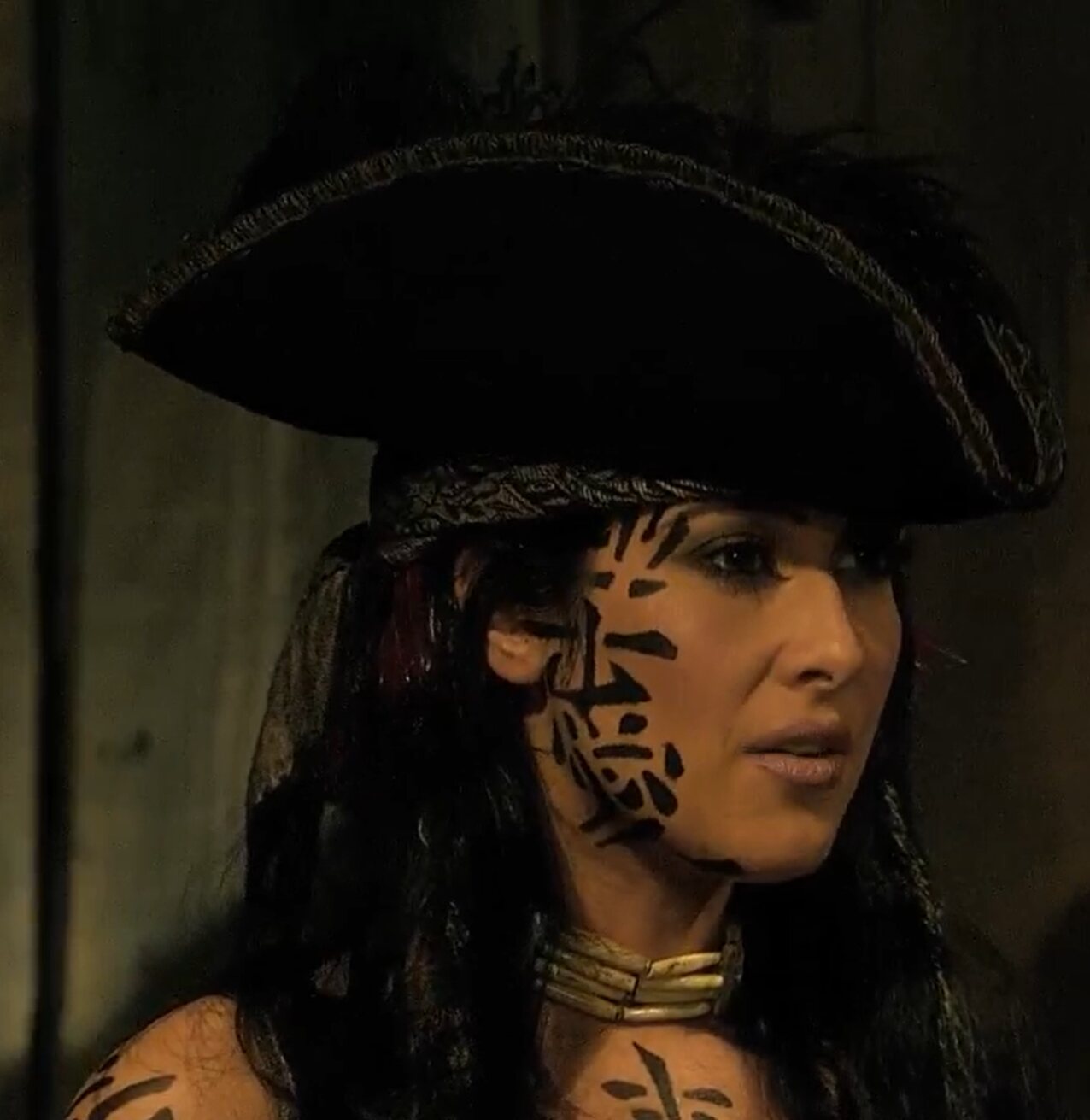 pirate tattoo brunette