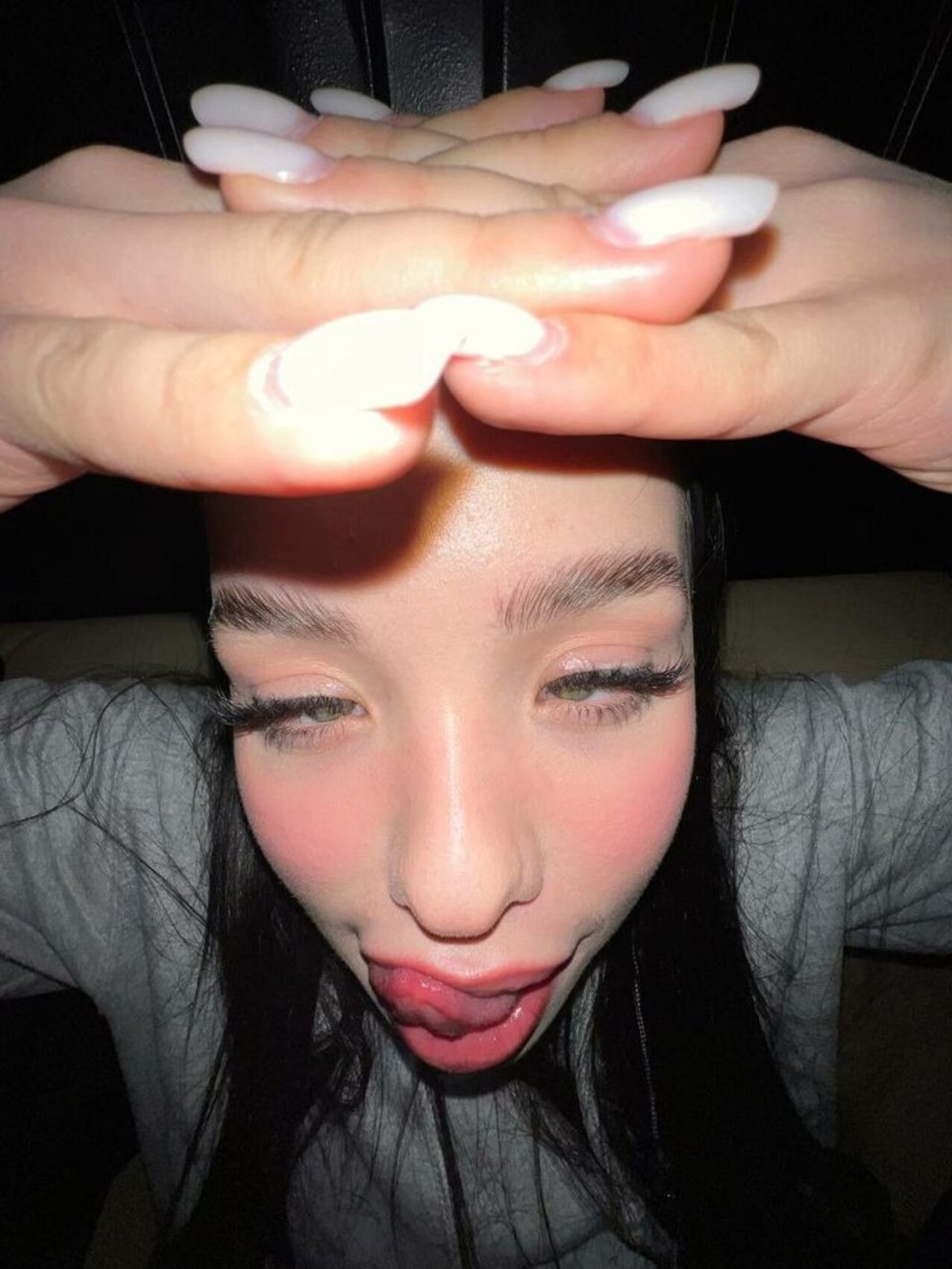 closeup ahegao tongue