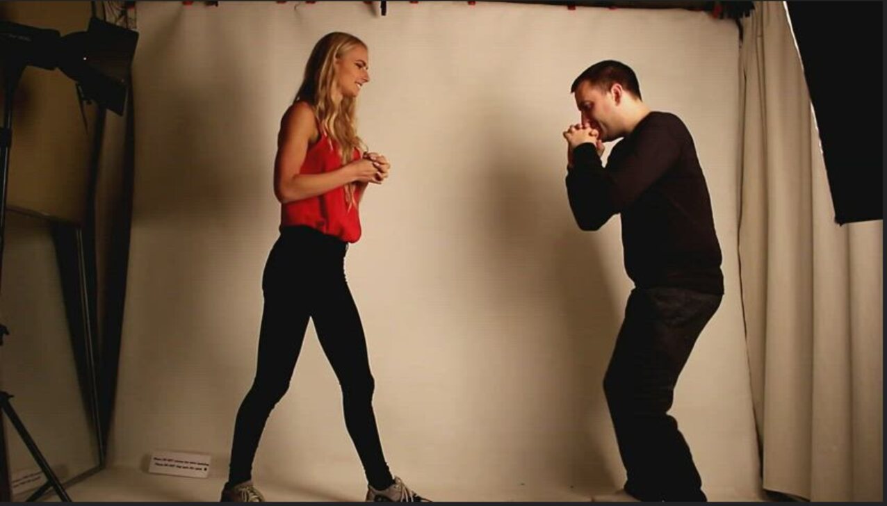 cbt blonde ballbusting