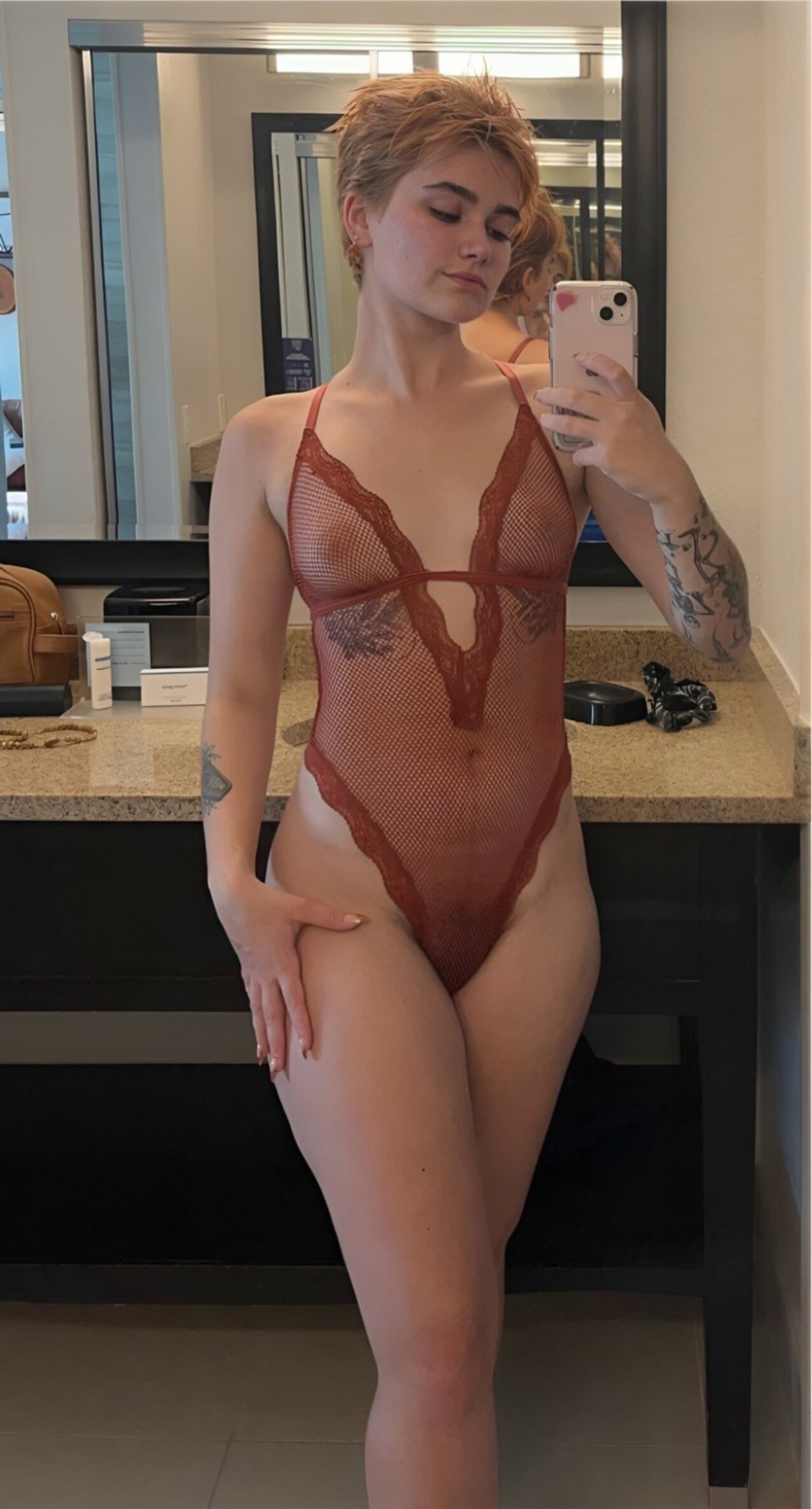 short hair teen lingerie