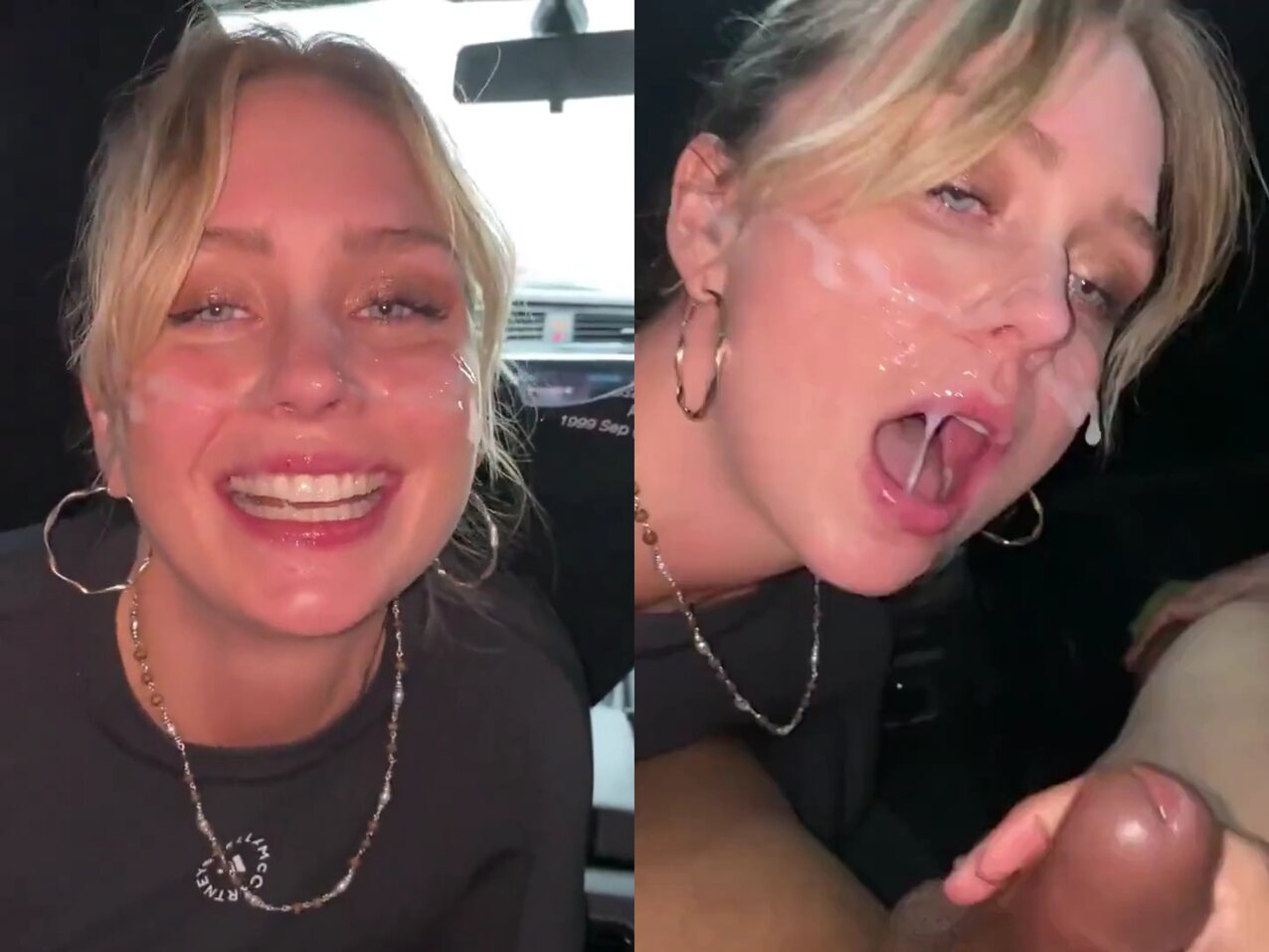 blonde facial cumshot