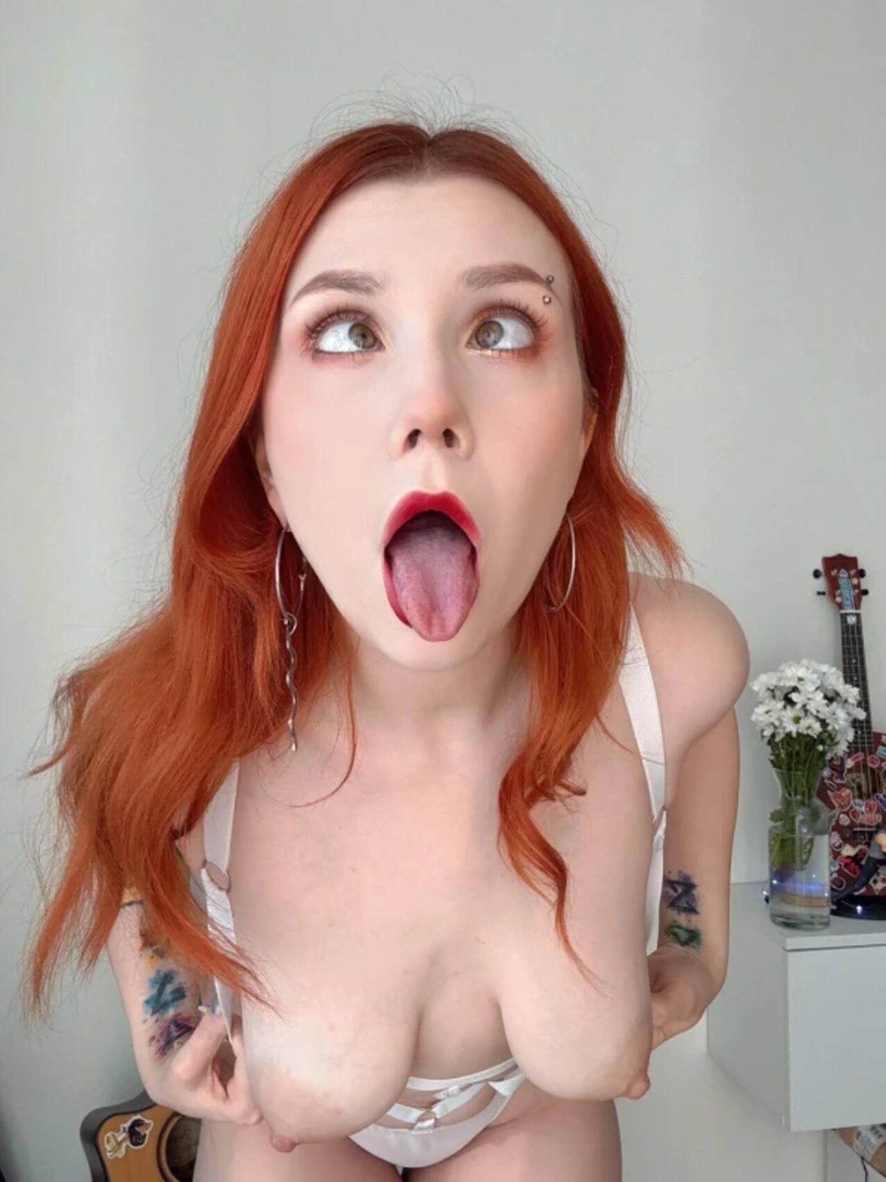 ahegao redhead amateur