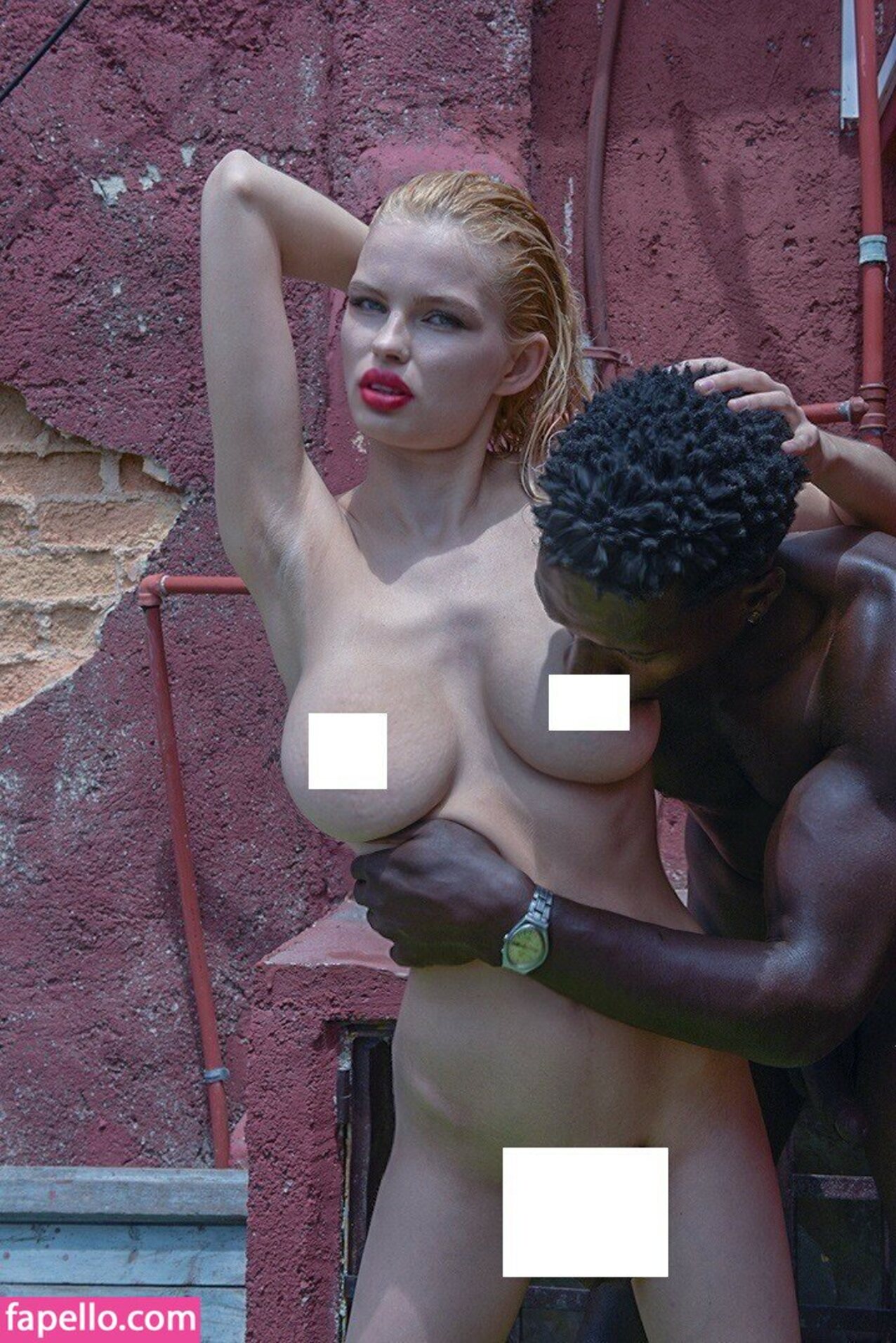 blonde tits lingerie