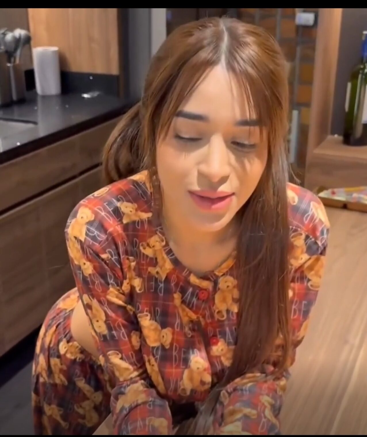 pov brunette kitchen