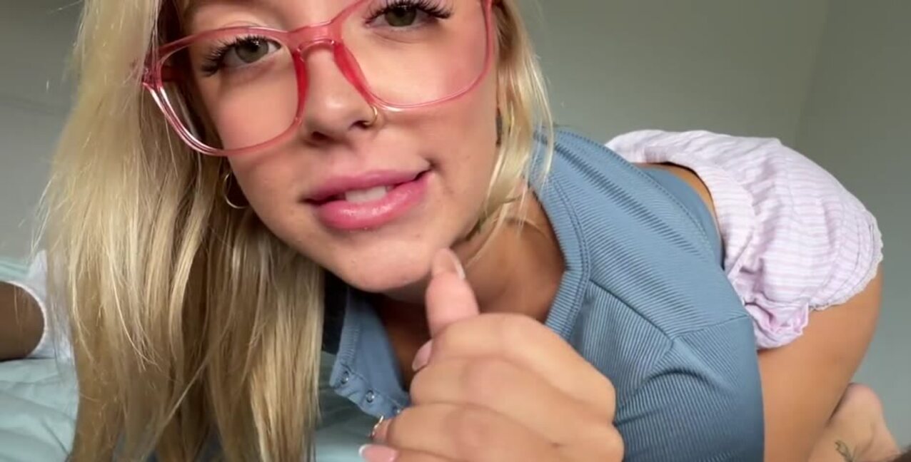 handjob homemade glasses