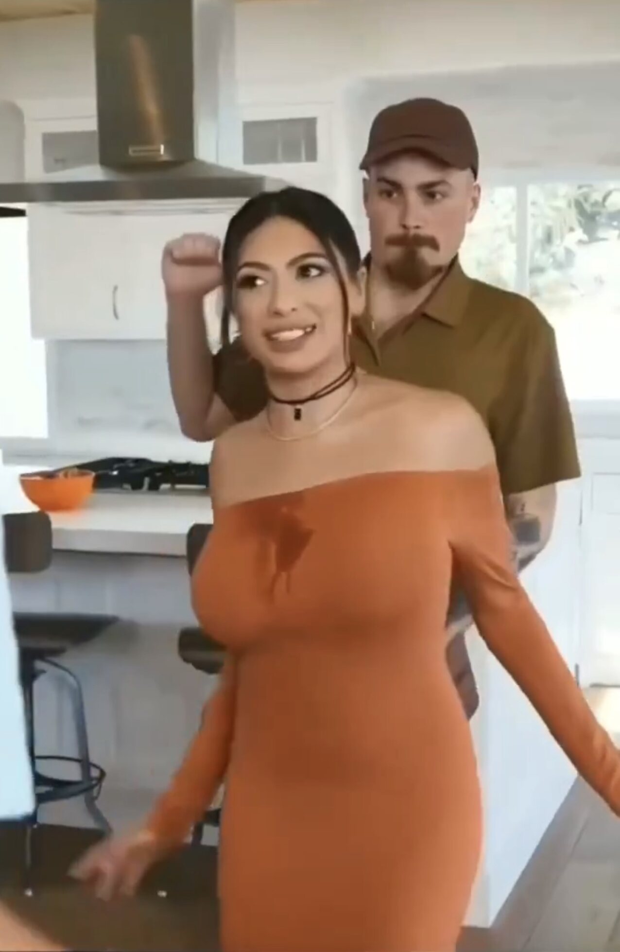 kitchen orange dress cheating