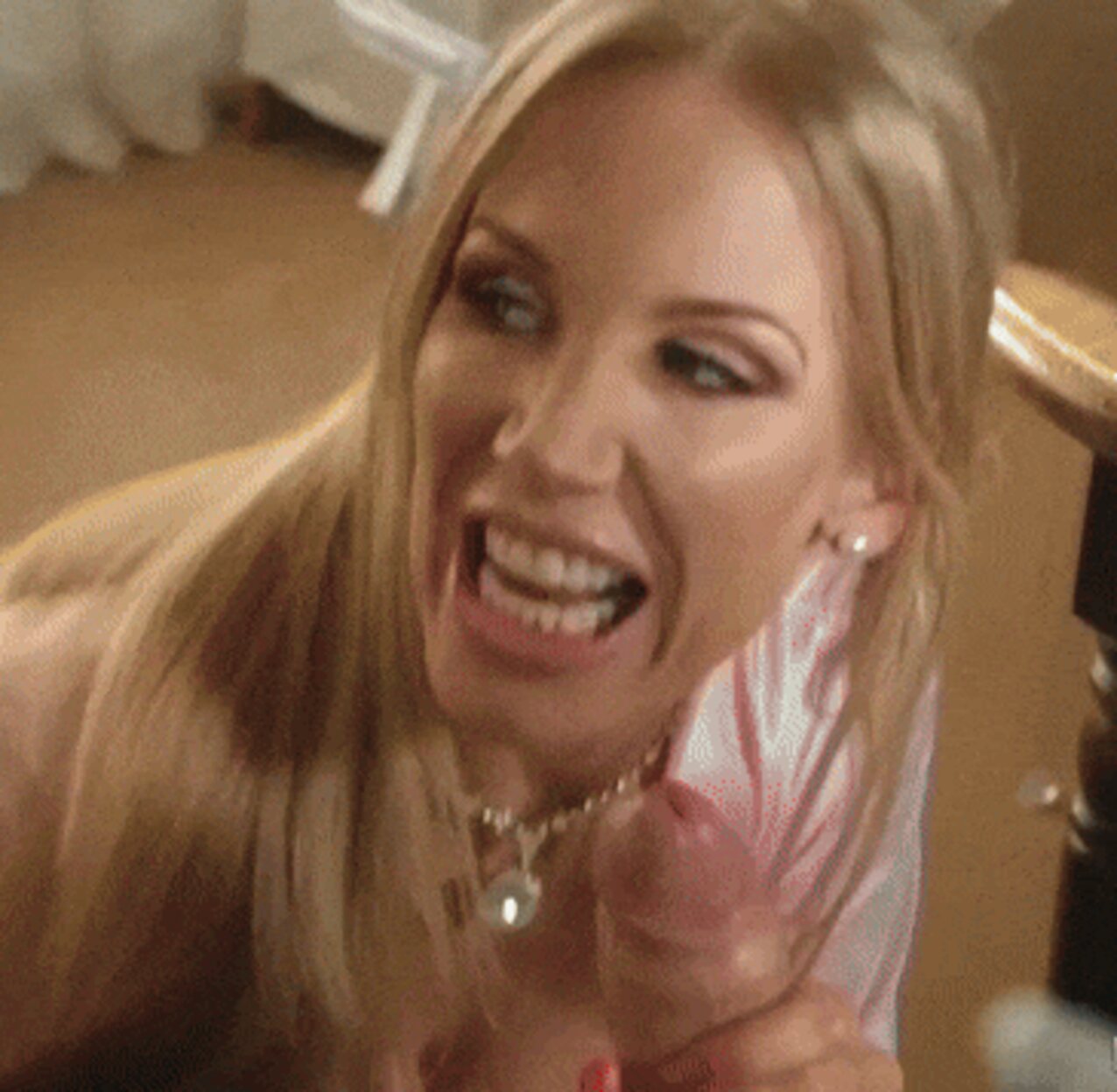 blonde hair blowjob milf
