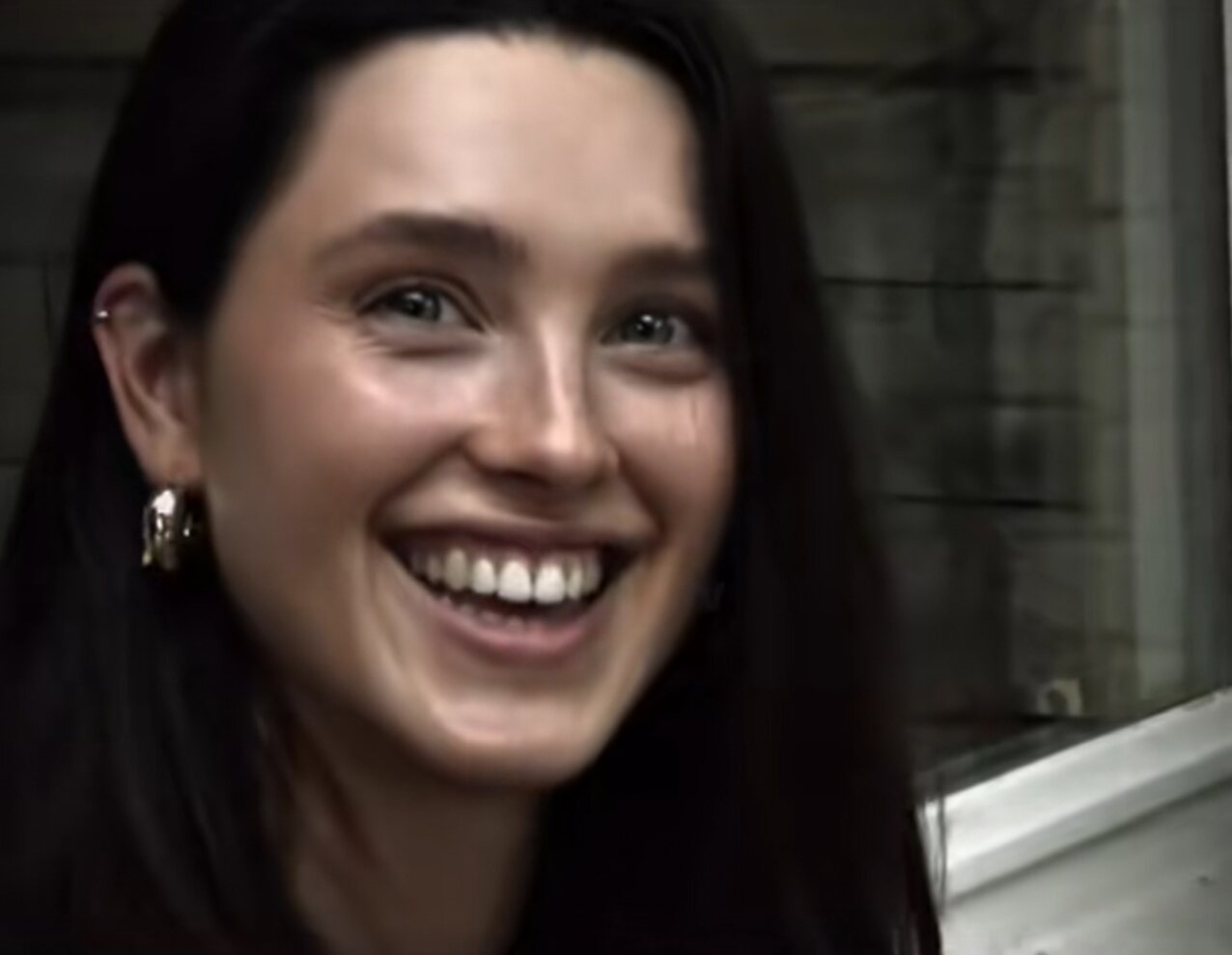 brunette smile pov