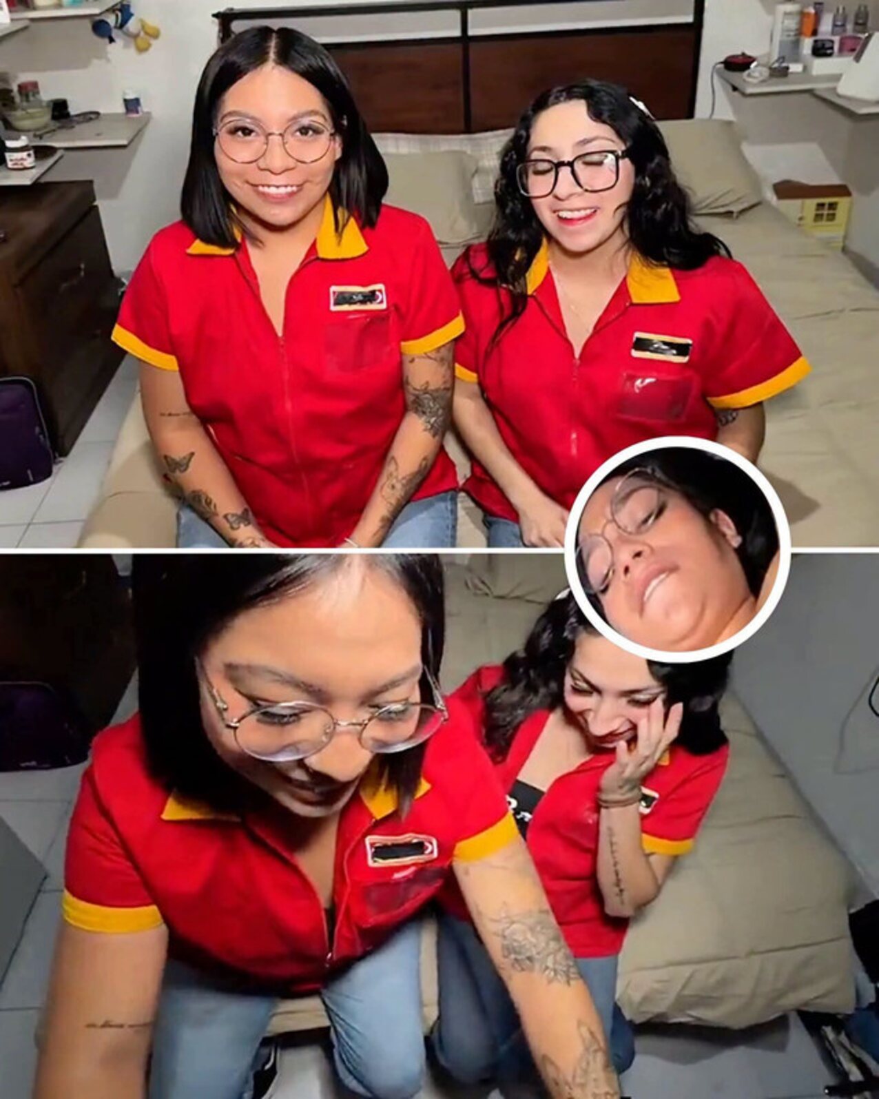 dark hair blowjob threesome