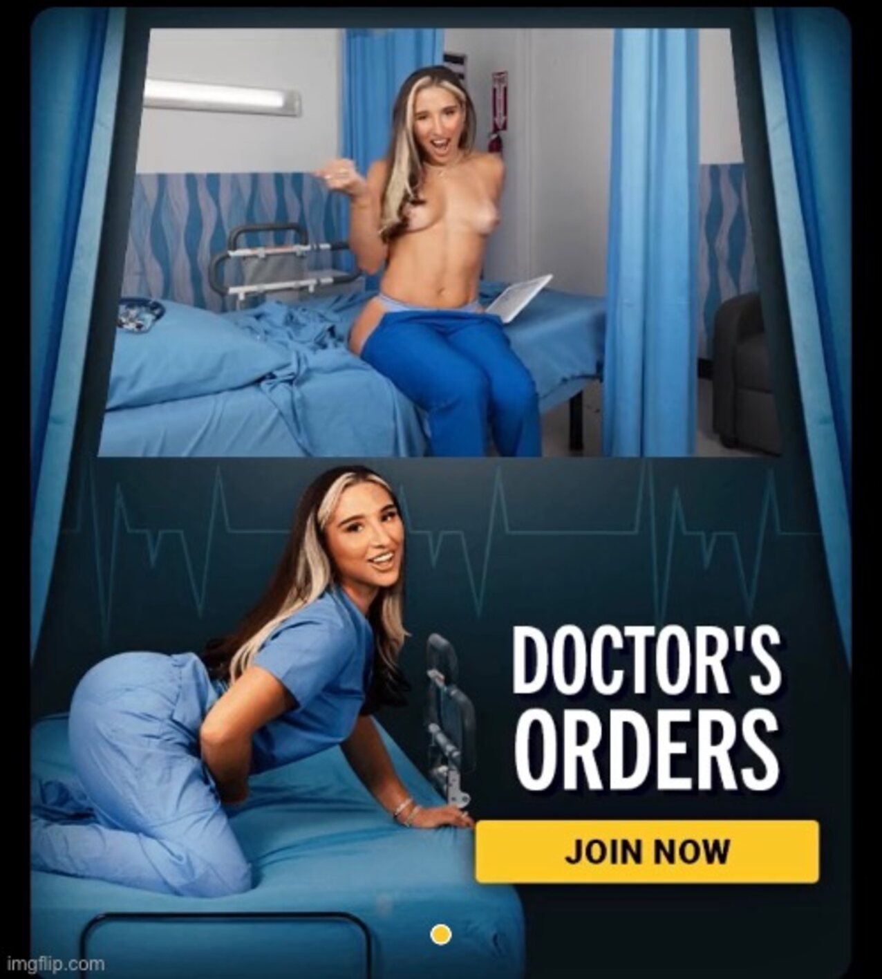 straight brunette nurse