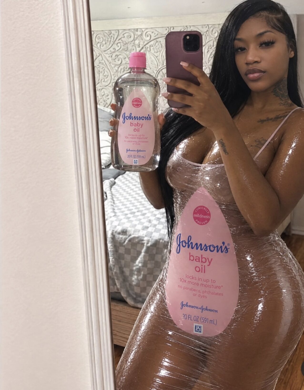 oil ebony pink