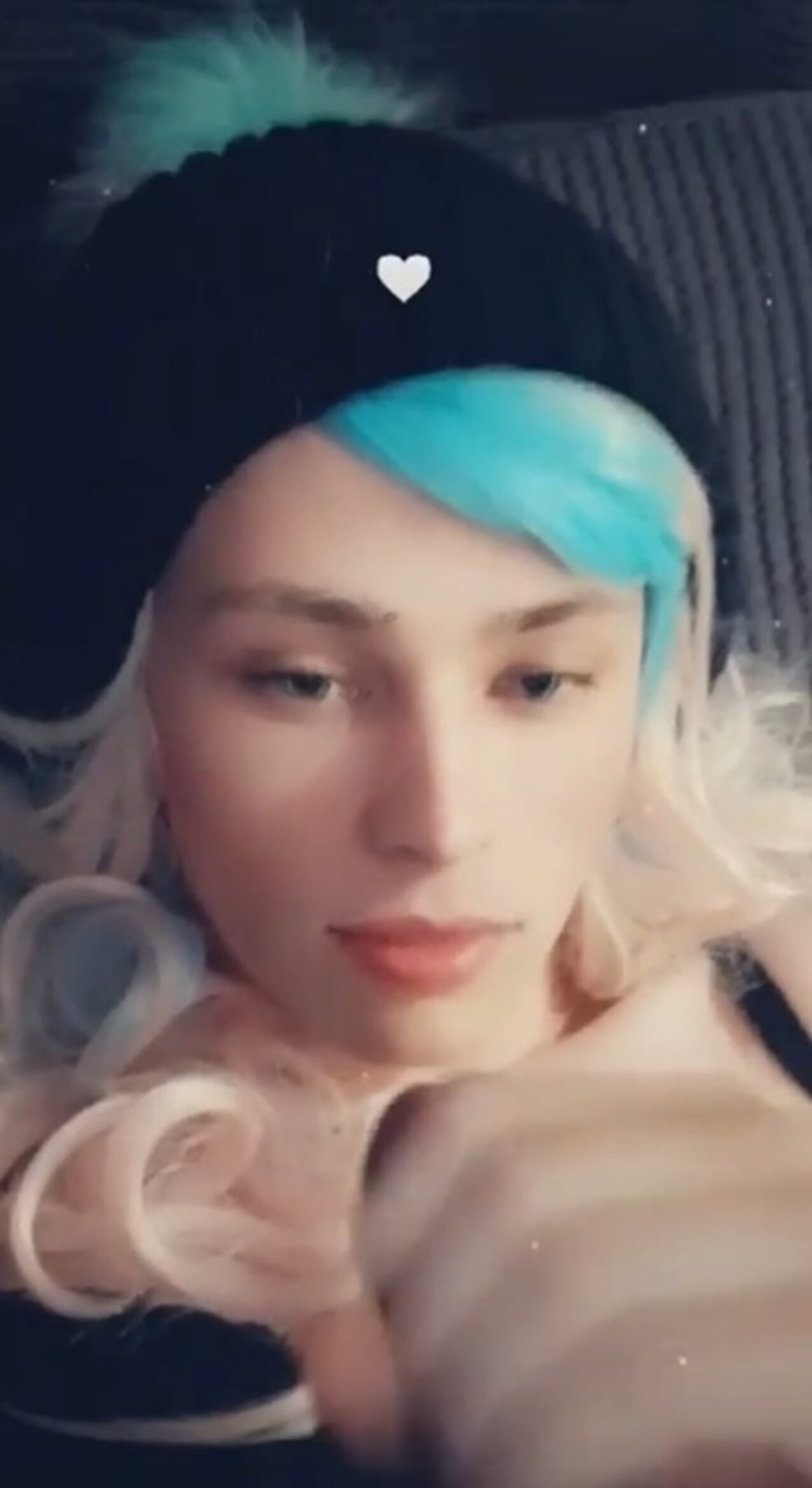 cute selfacial bluehair