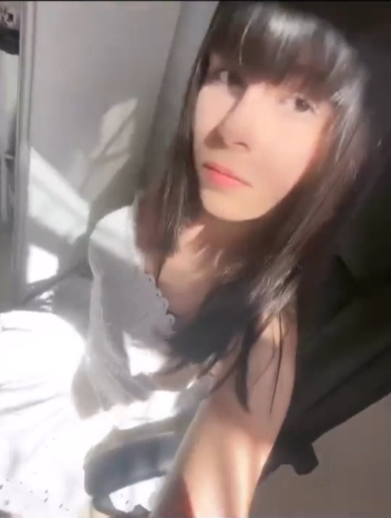 dark hair bangs amateur