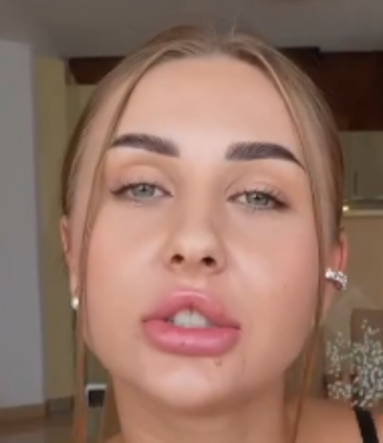 blonde big tits stockings