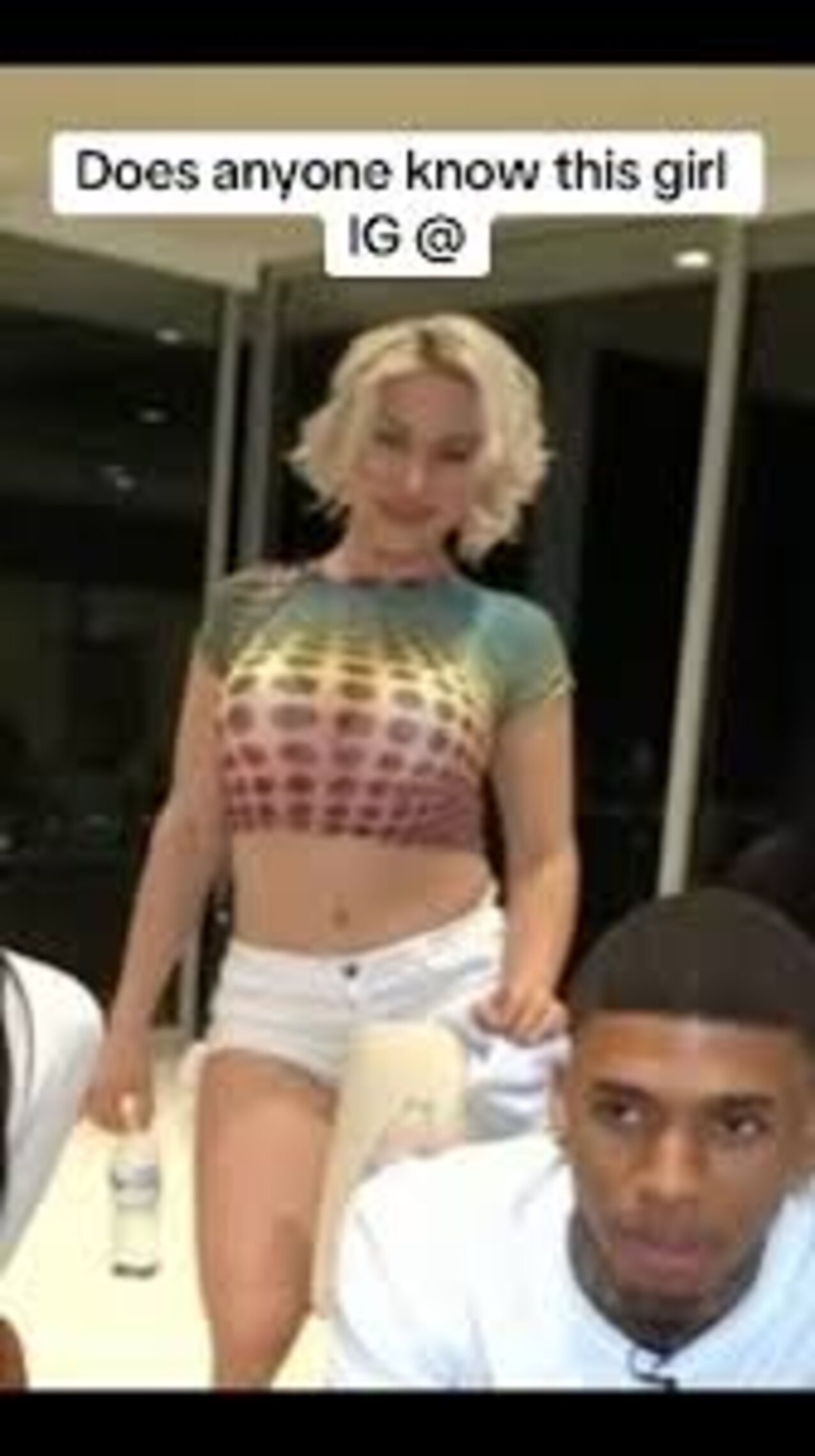 blonde white short hair