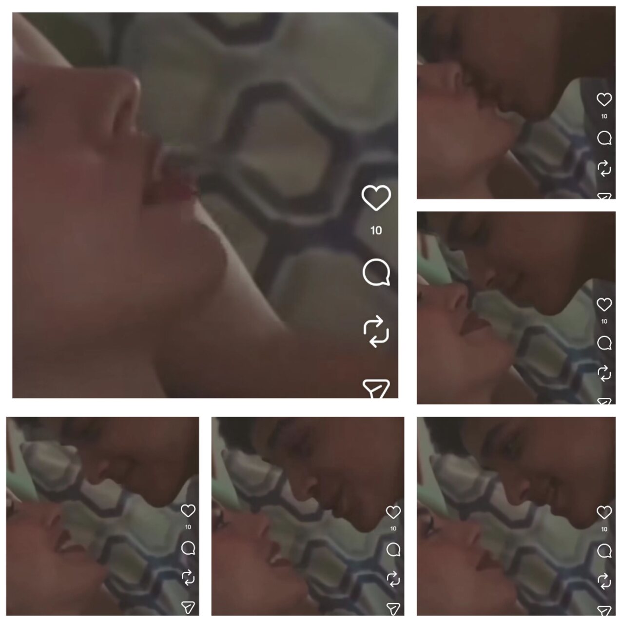 kissing romantic couple