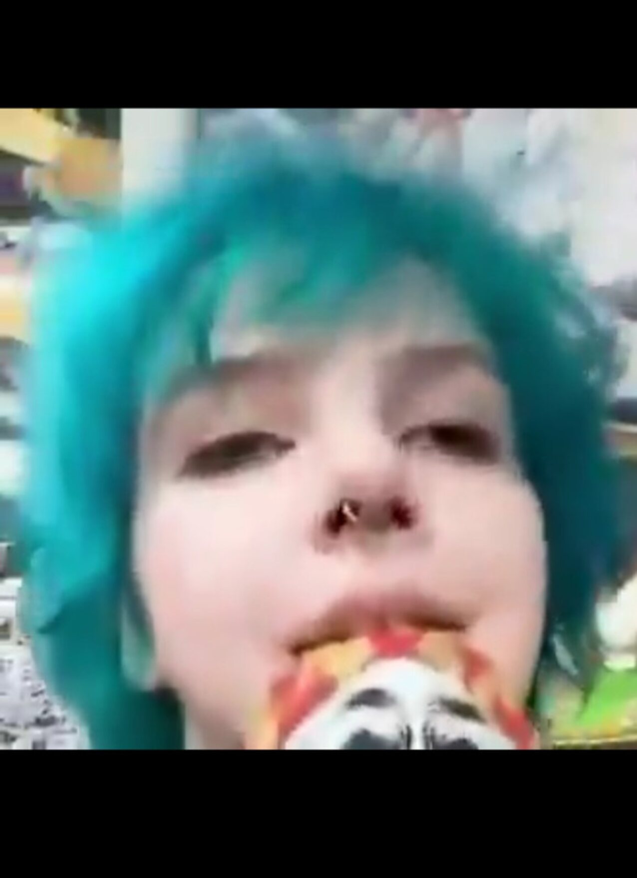 blue hair cowgirl vaginal