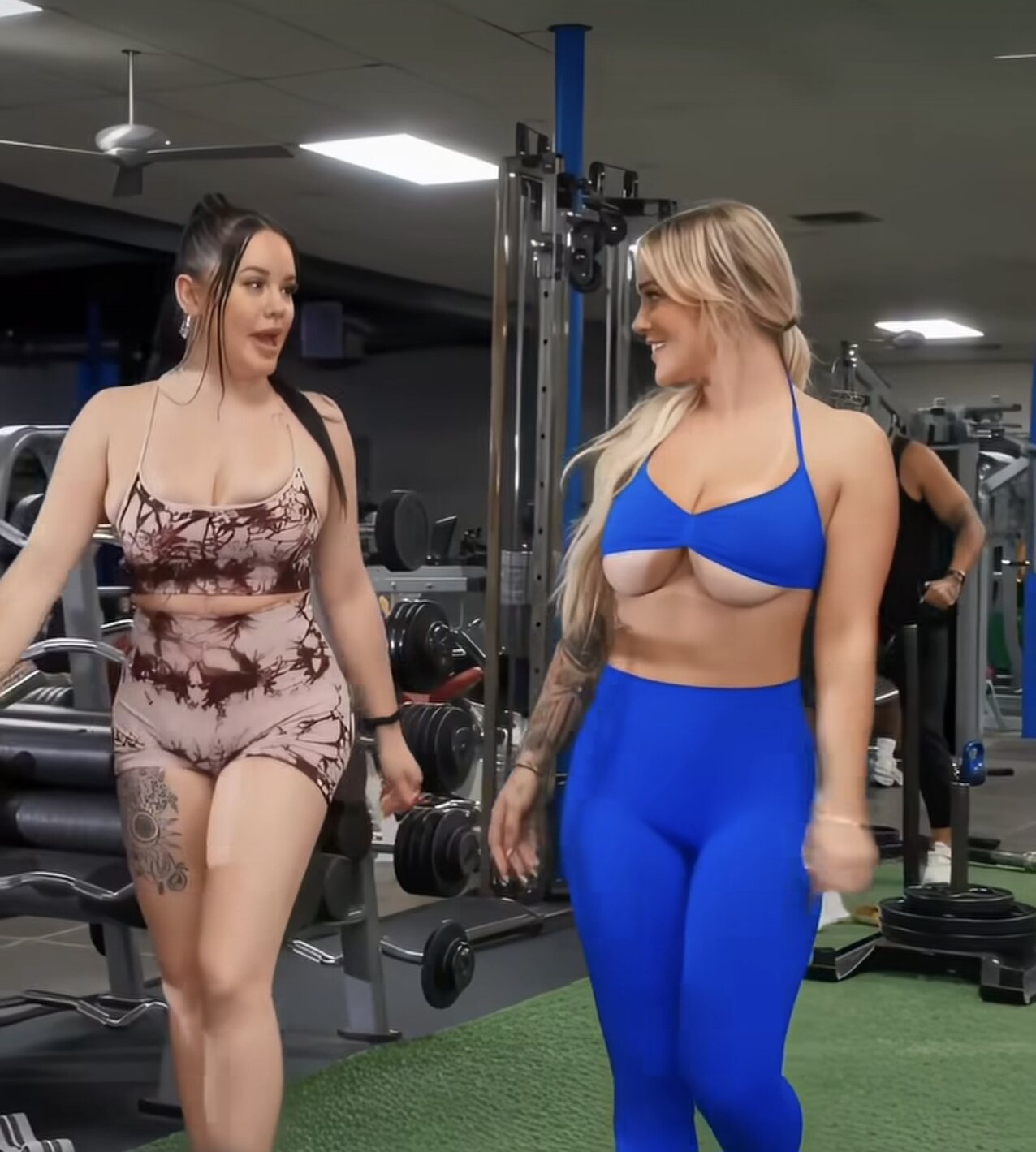 gym sports threesome