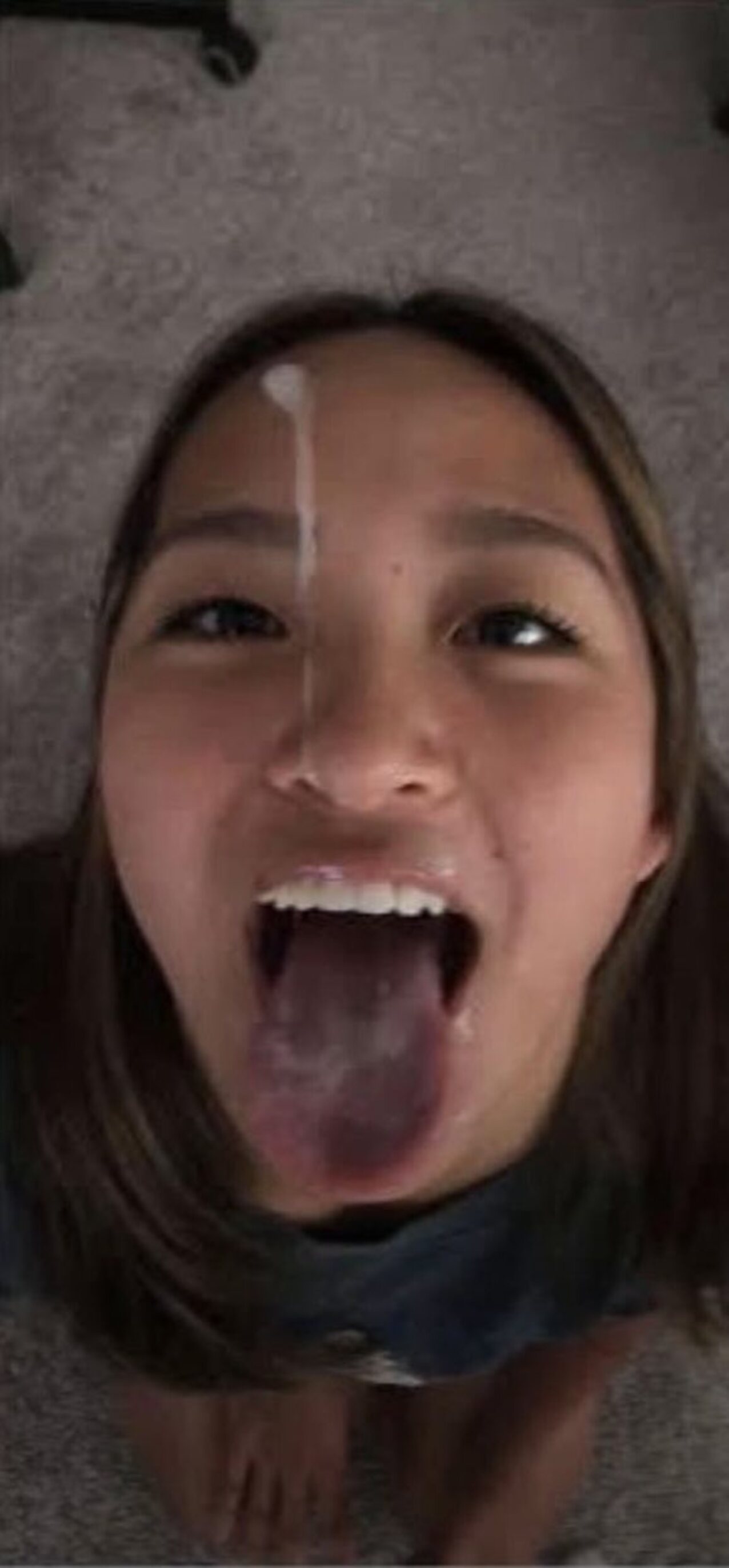 asian brunette cumshot