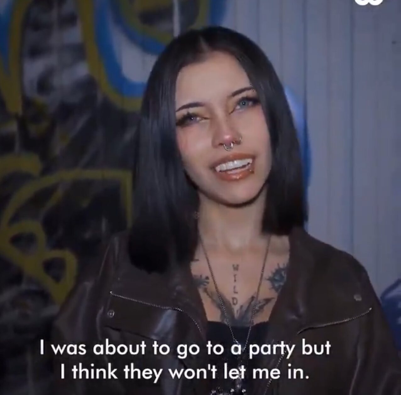 tattooed black hair goth
