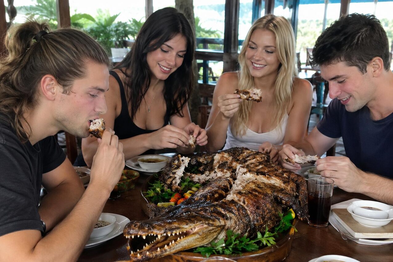 alligator ponytail foursome