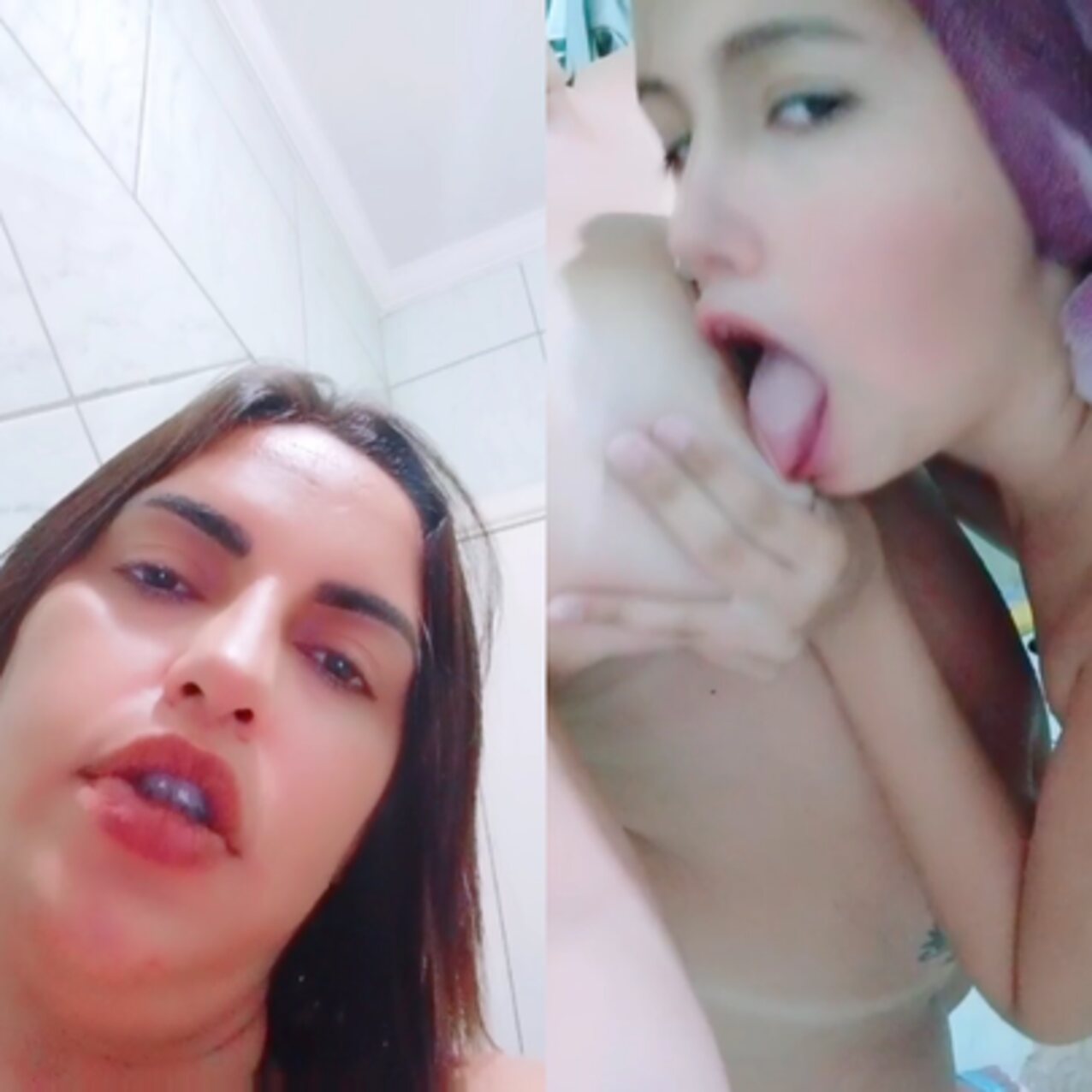 lesbian shower tit suck